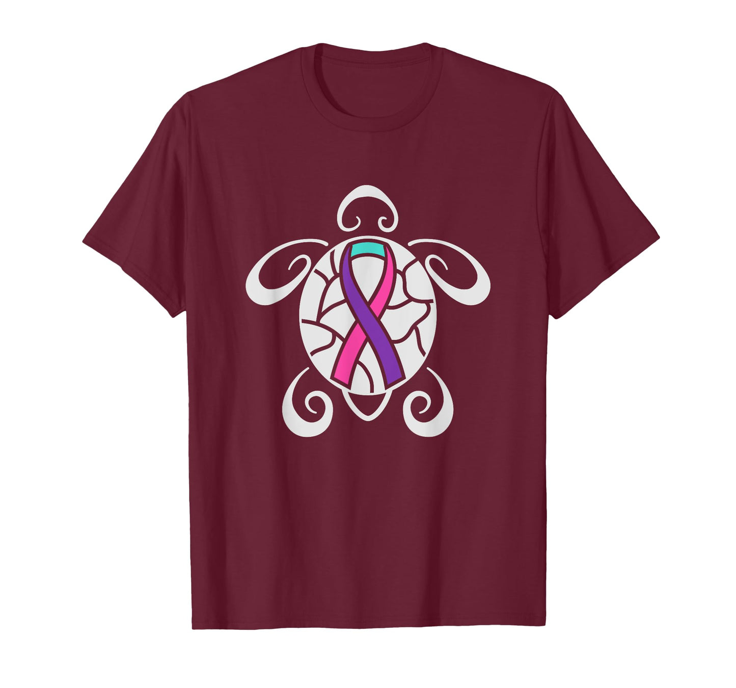 Turtle and Thyroid Cancer Ribbon T-Shirt