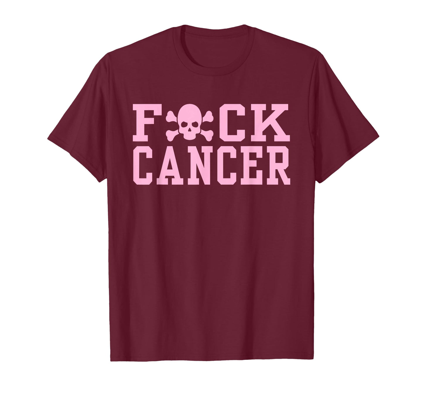 FCK Cancer Skull Skeleton Breast Cancer Humor T-Shirt