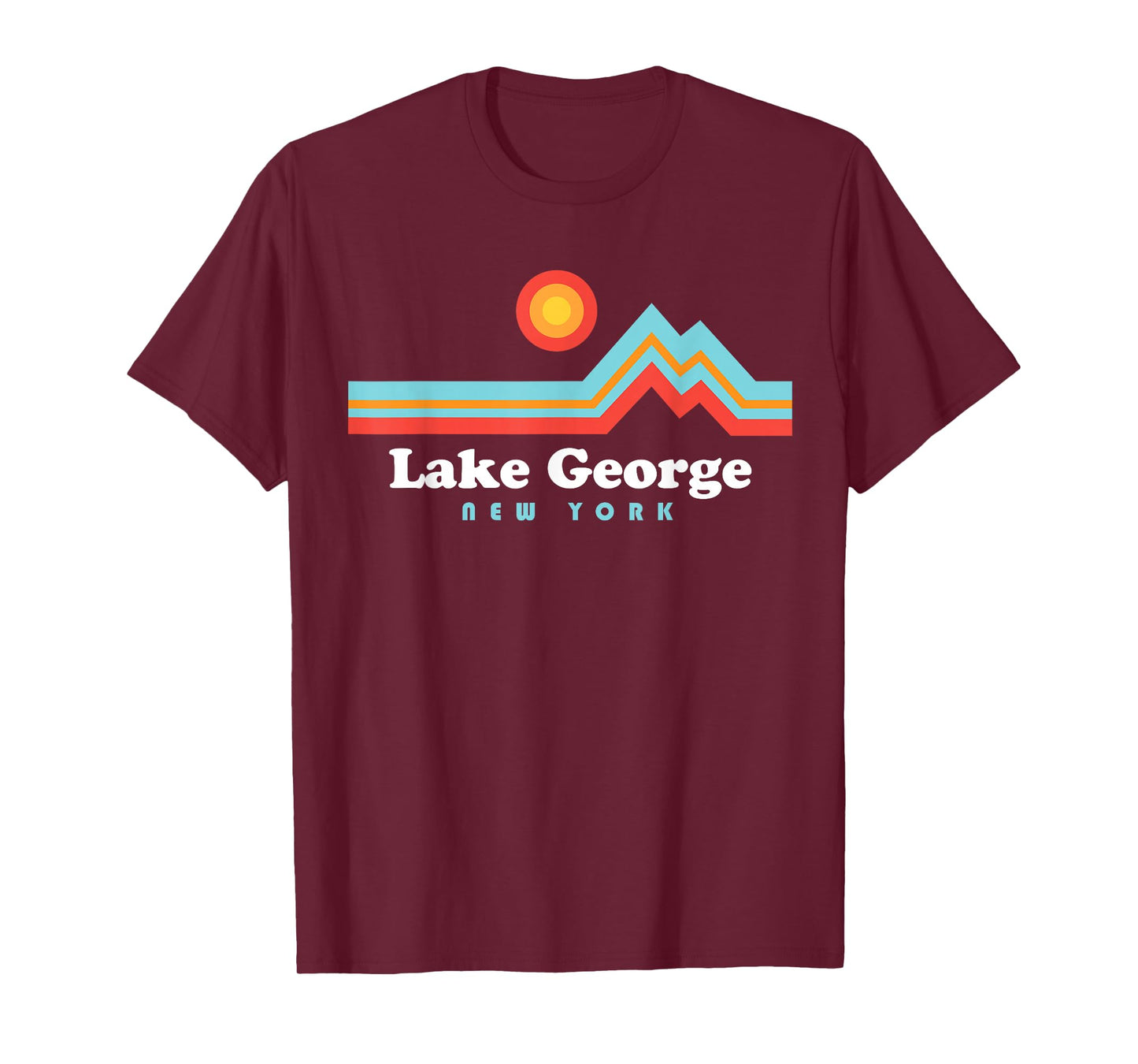 Lake George New York Sunset Mountains T-Shirt