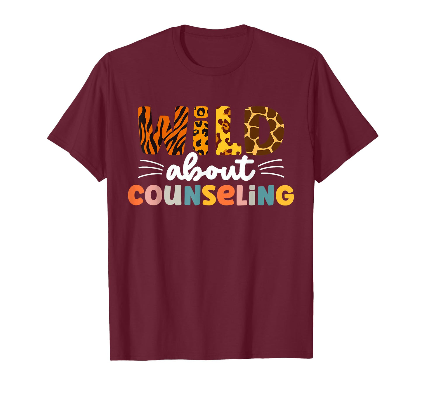 Cute Wild About Counseling Leopard Teacher Counselor Men Women T-Shirt