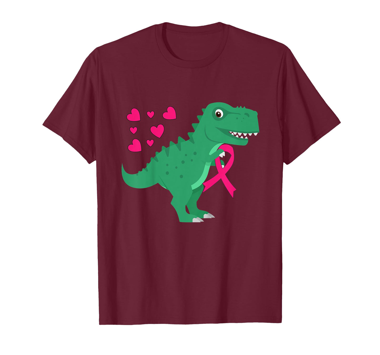 Kids Pink Ribbon T-Rex Shirt Breast Cancer Awareness Boys Toddler T-Shirt