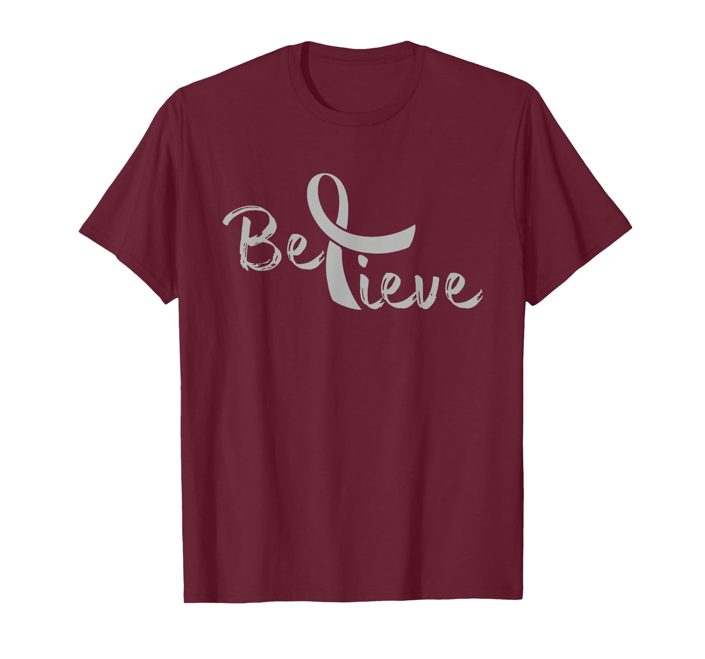 Believe - Brain Cancer Shirt Brain Cancer Support Gift T-Shirt