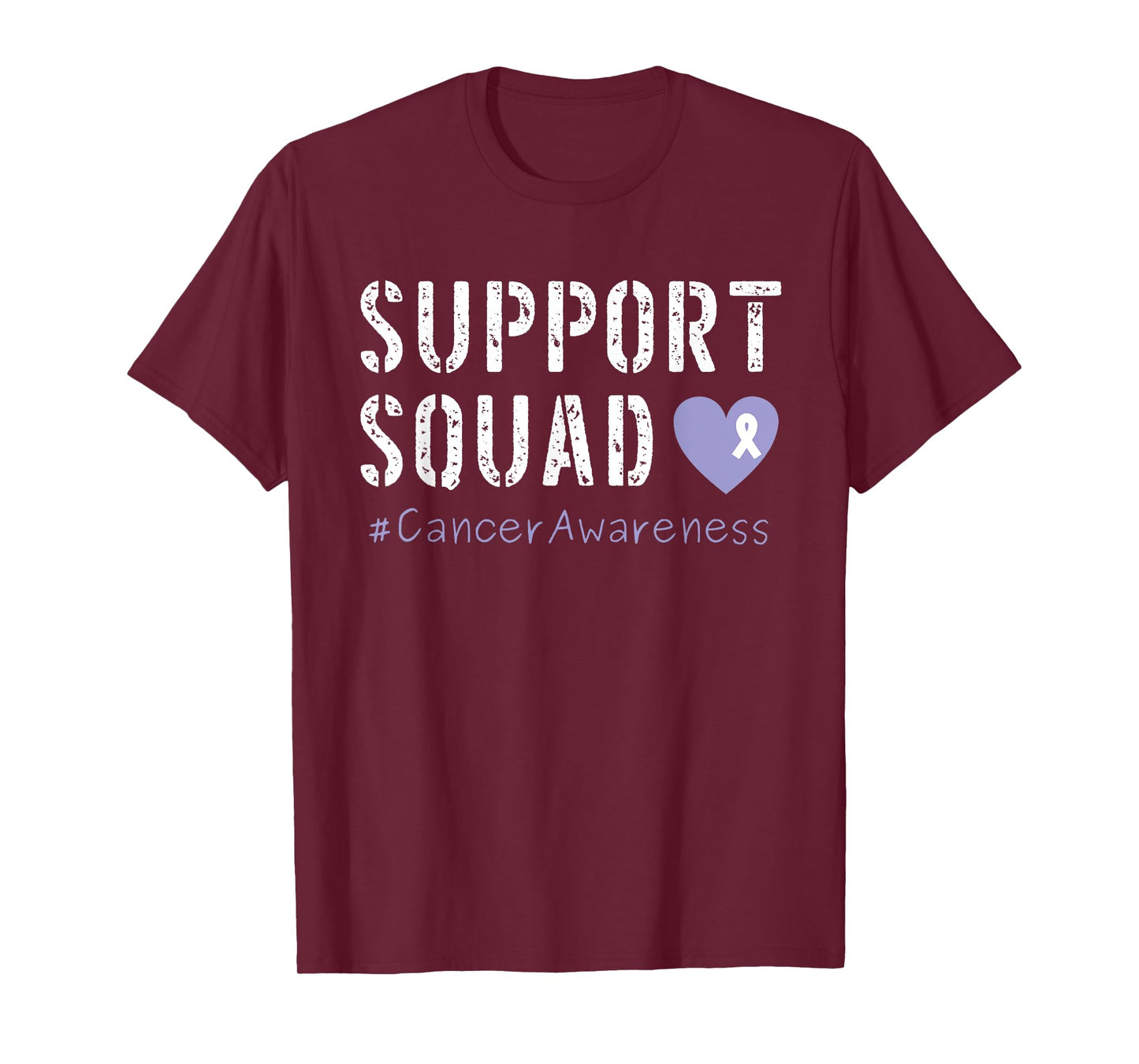 Lavender Ribbon Men Women Kids Boys Girls Cancer Awareness T-Shirt