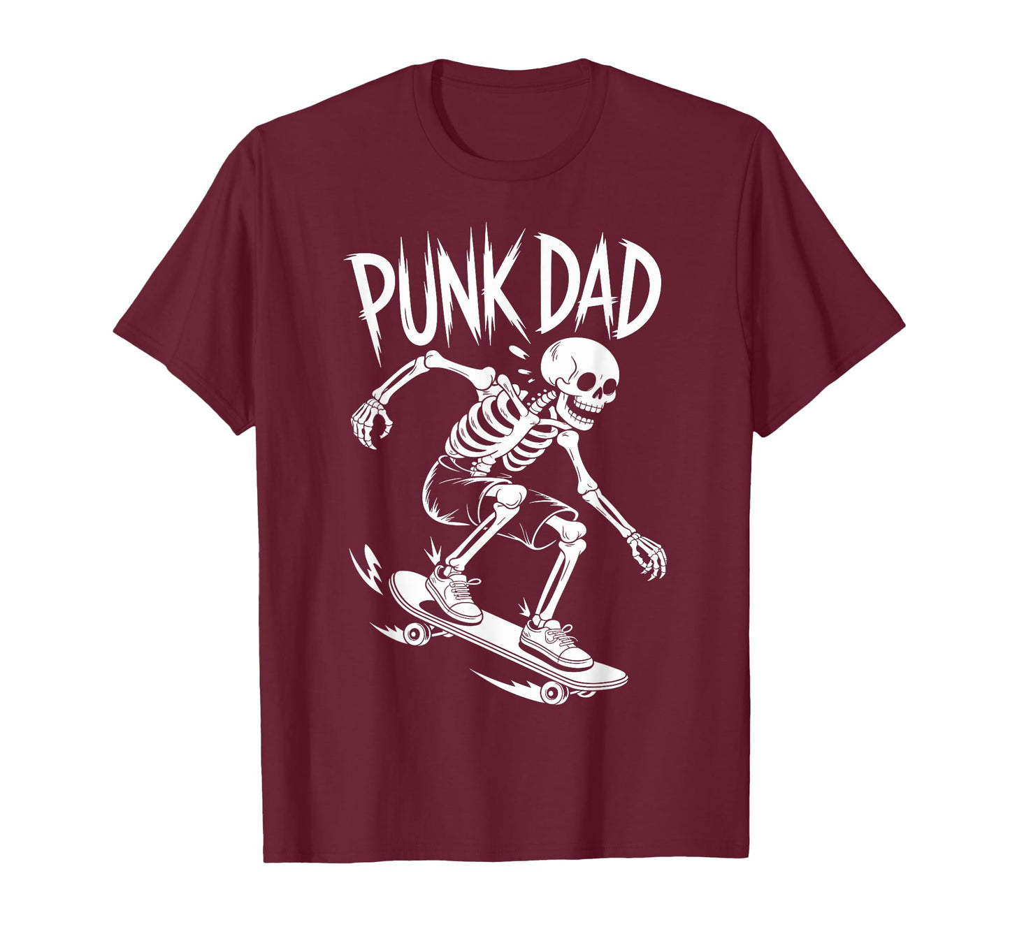 Punk dad x Skeleton Skull Punk Skater Skateboard dad T-Shirt