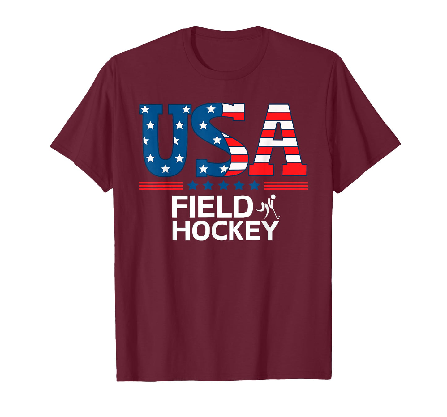 United States Flag Field Hockey USA Team Sport Field Hockey T-Shirt