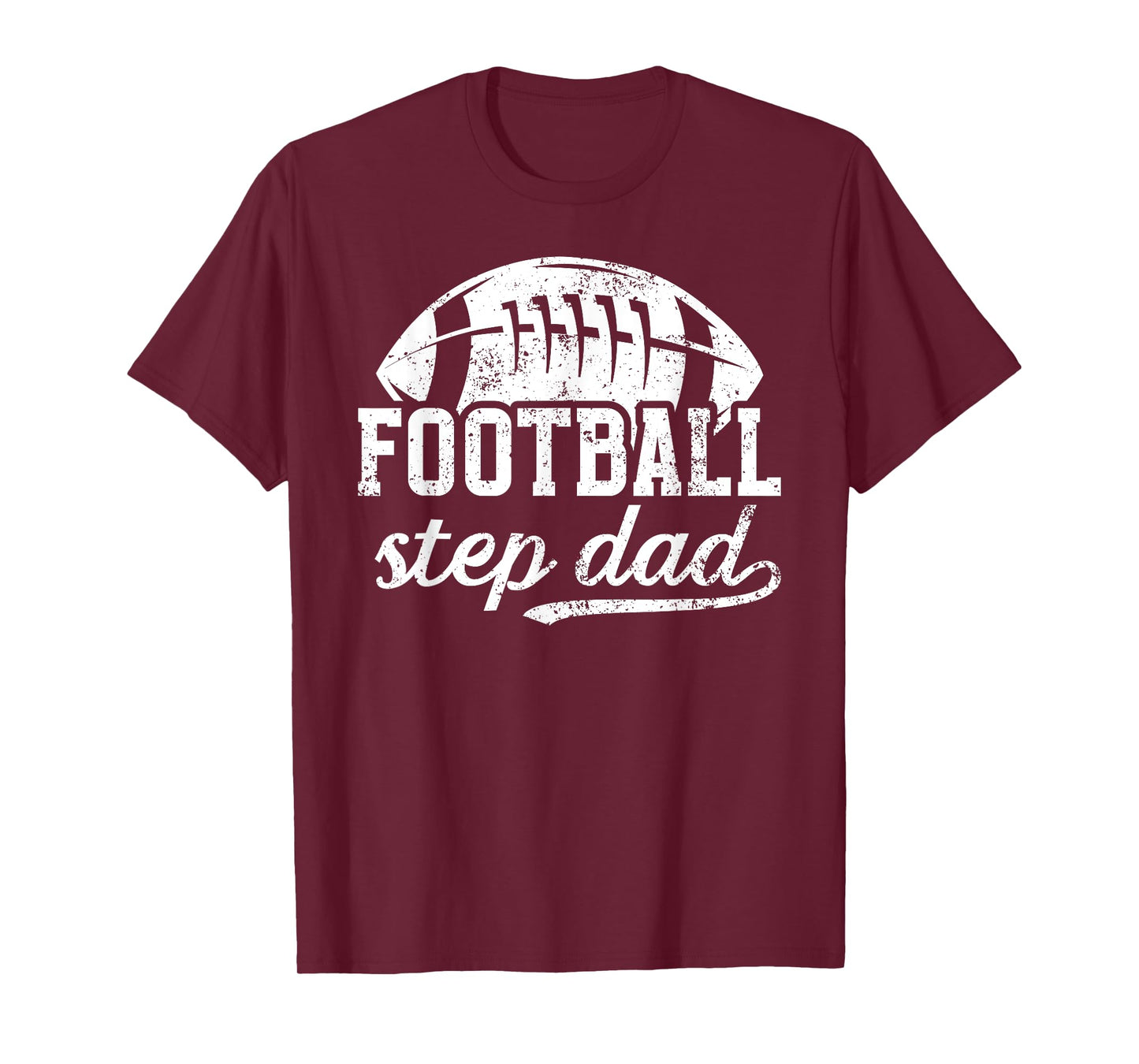 Football Step Dad Of A Football Player Stepfather T-Shirt