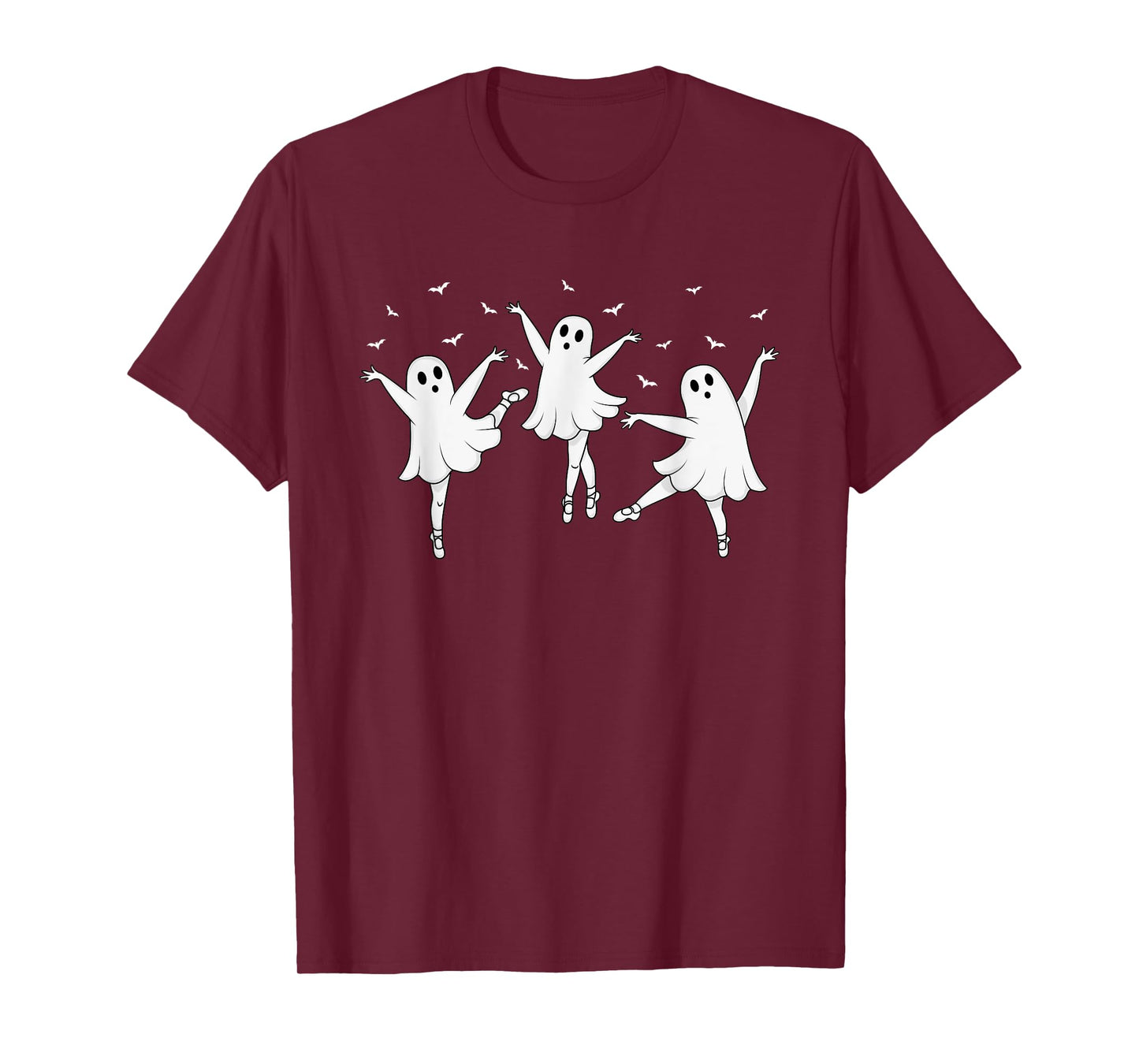 Ghost Ballet Dancing Funny Spooky Boo Ghost Dancer Halloween T-Shirt