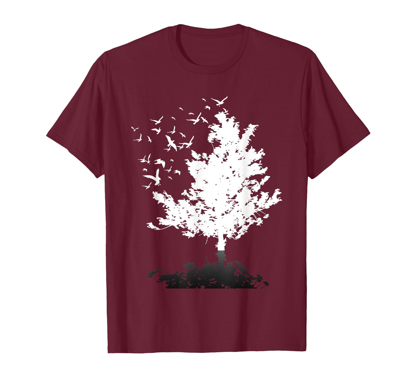 Outdoors Wildlife Flock Of Birds Forest Trees Nature T-Shirt