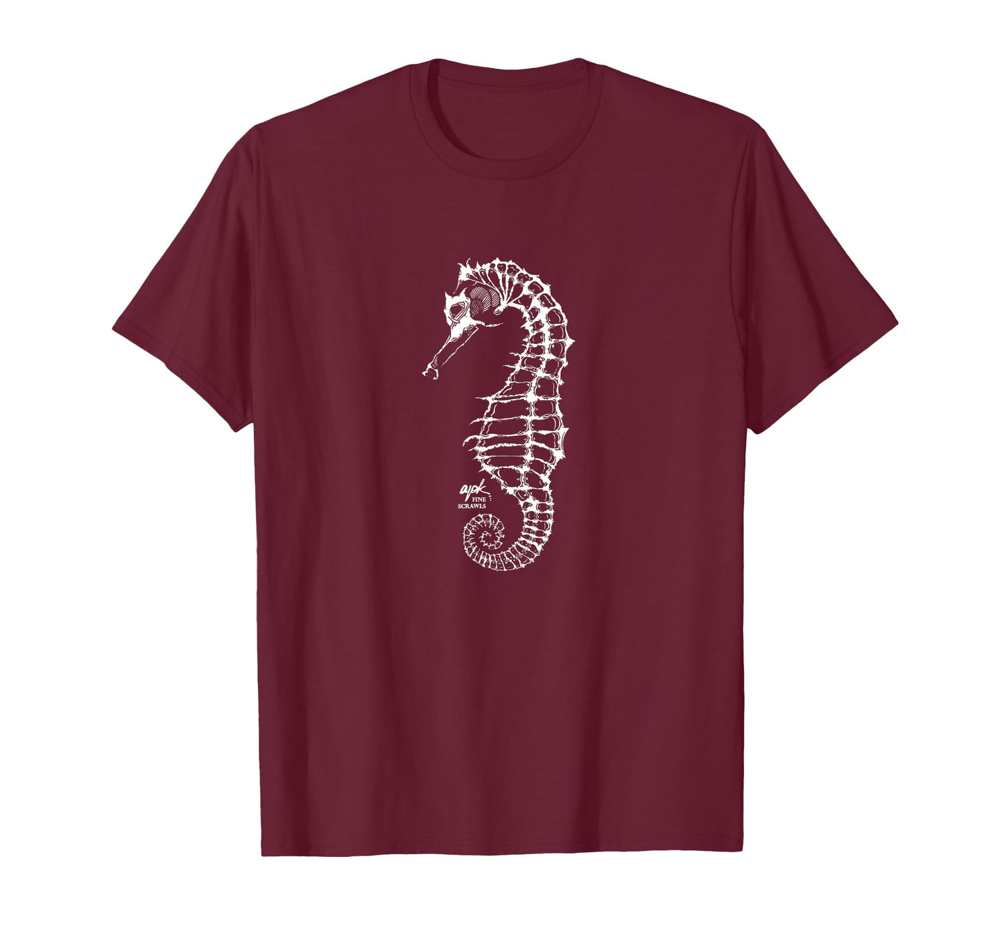 Seahorse Skeleton Art T-Shirt