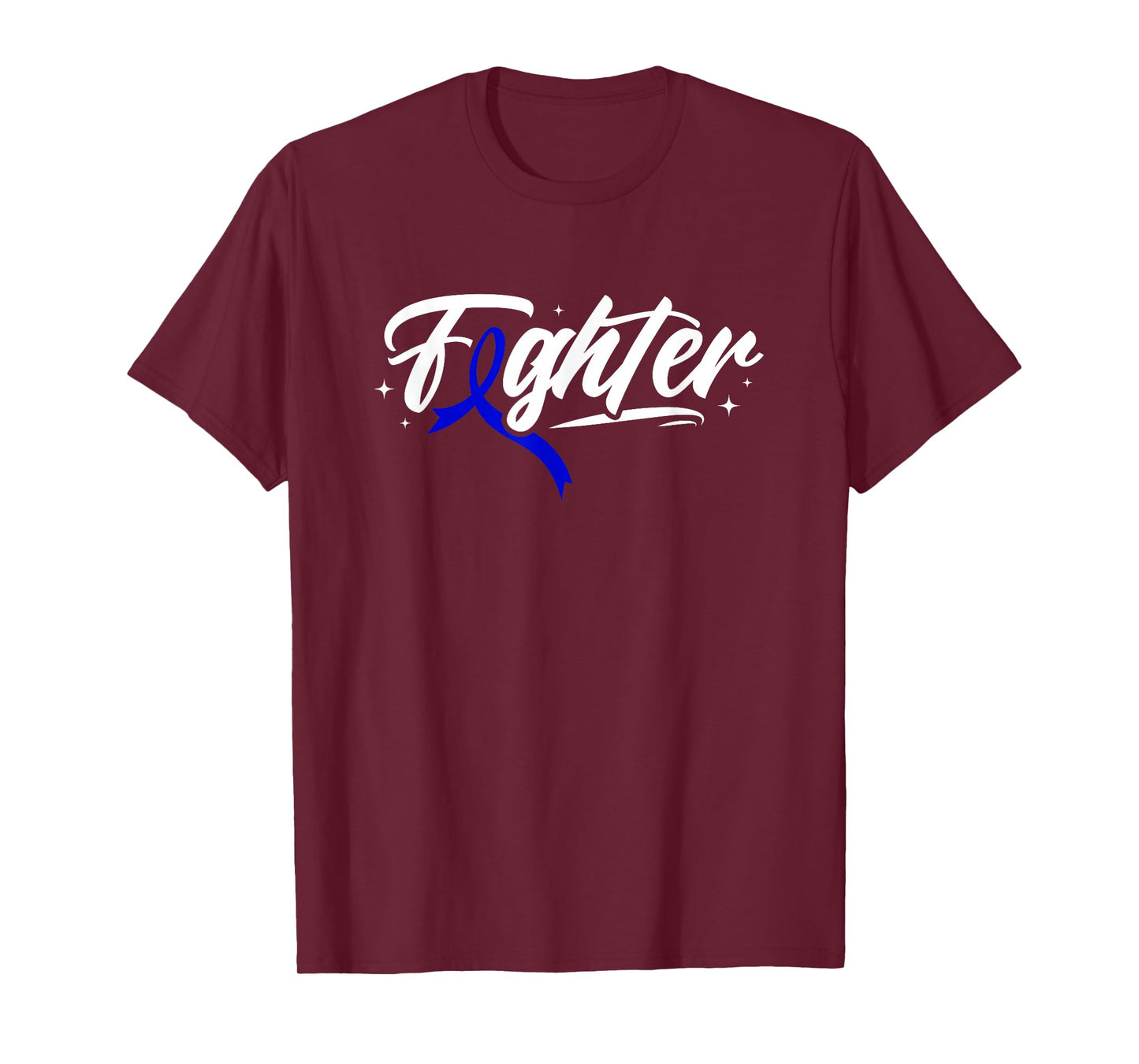 Colon Cancer Fighter Blue Ribbon Awareness Month Support T-Shirt