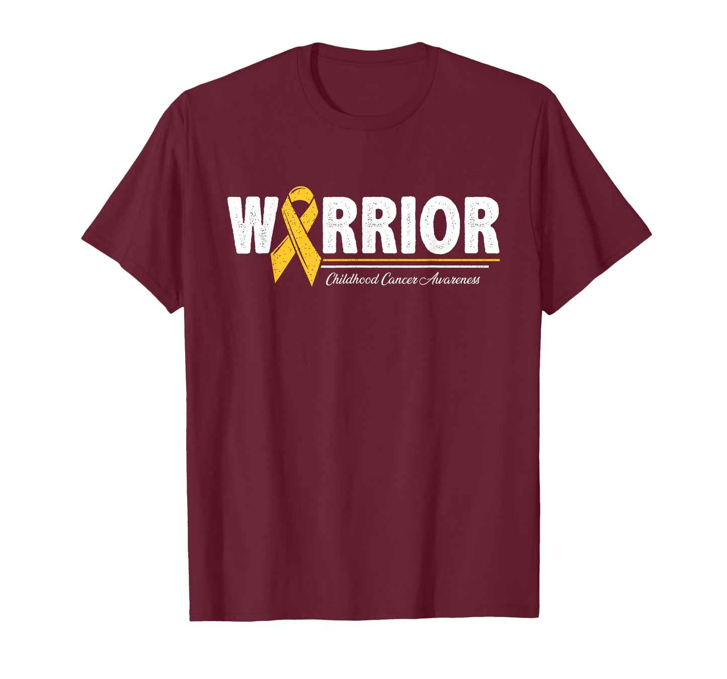 Warrior Childhood Cancer Awareness Ribbon T-Shirt