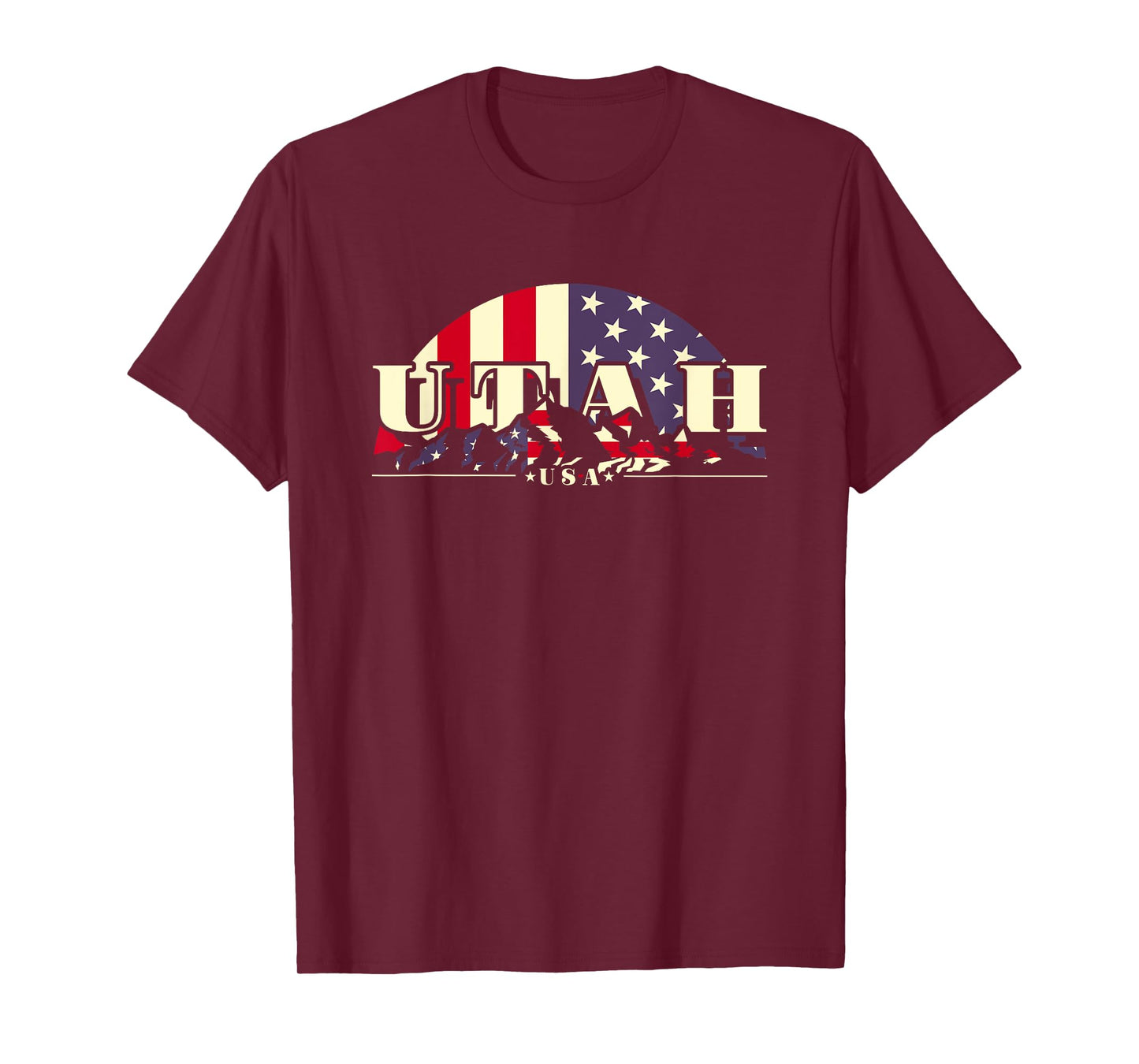 American State Utah, Vintage Mountain Nature Hiking T-Shirt