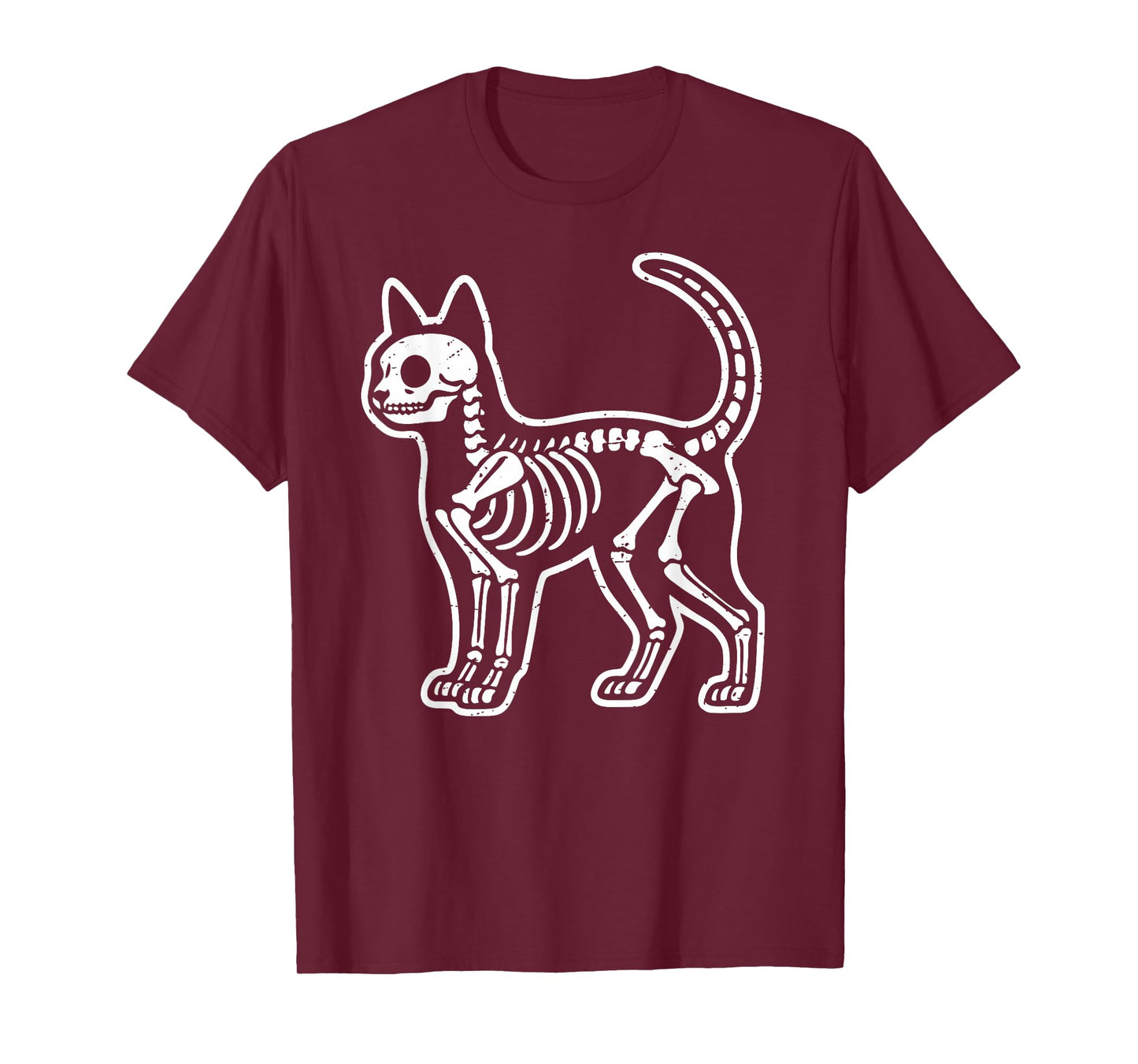 Cat Skeleton Halloween T-Shirt