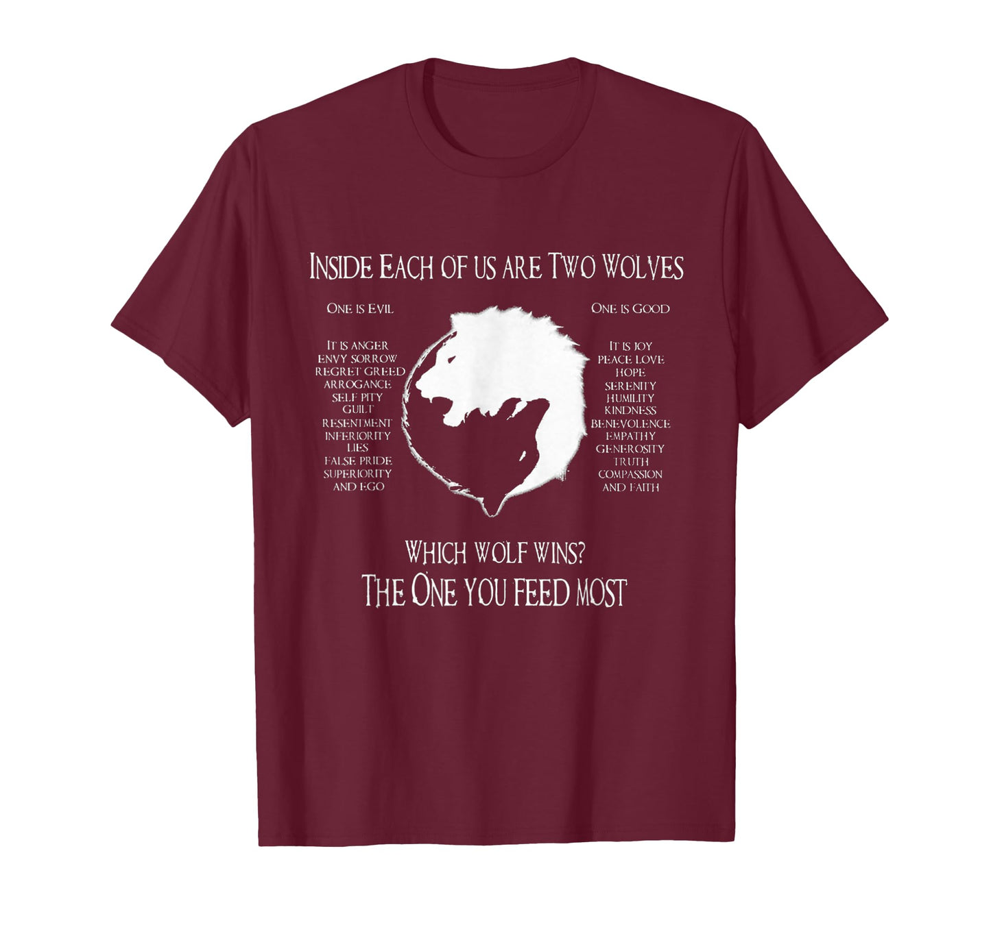 Cherokee Wolf! - Inside Each Of Us Are Two Wolves One T-Shirt