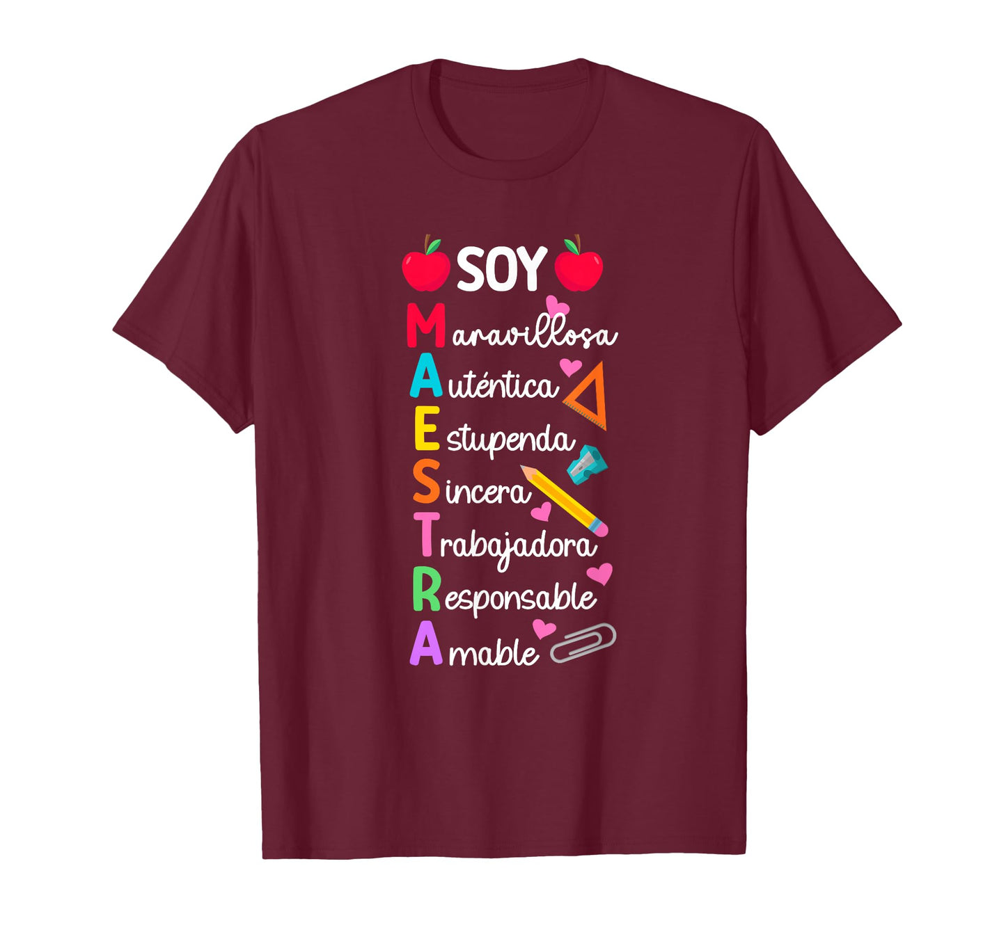 Soy Maestra De Español Spanish Teacher Bilingual Teacher T-Shirt