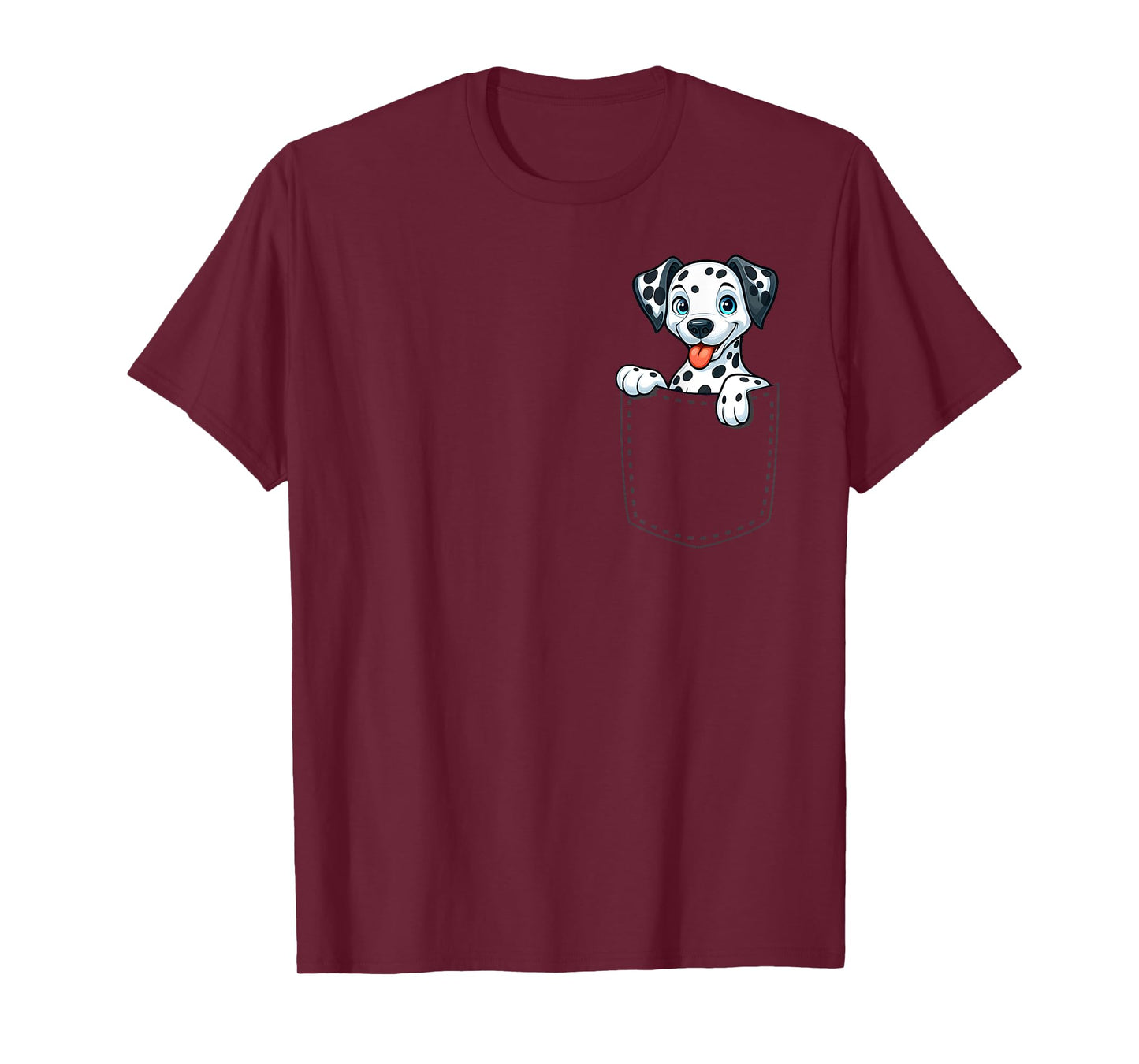 Playful Dalmatian in Pocket for Kids, Boys, Girls, Women T-Shirt