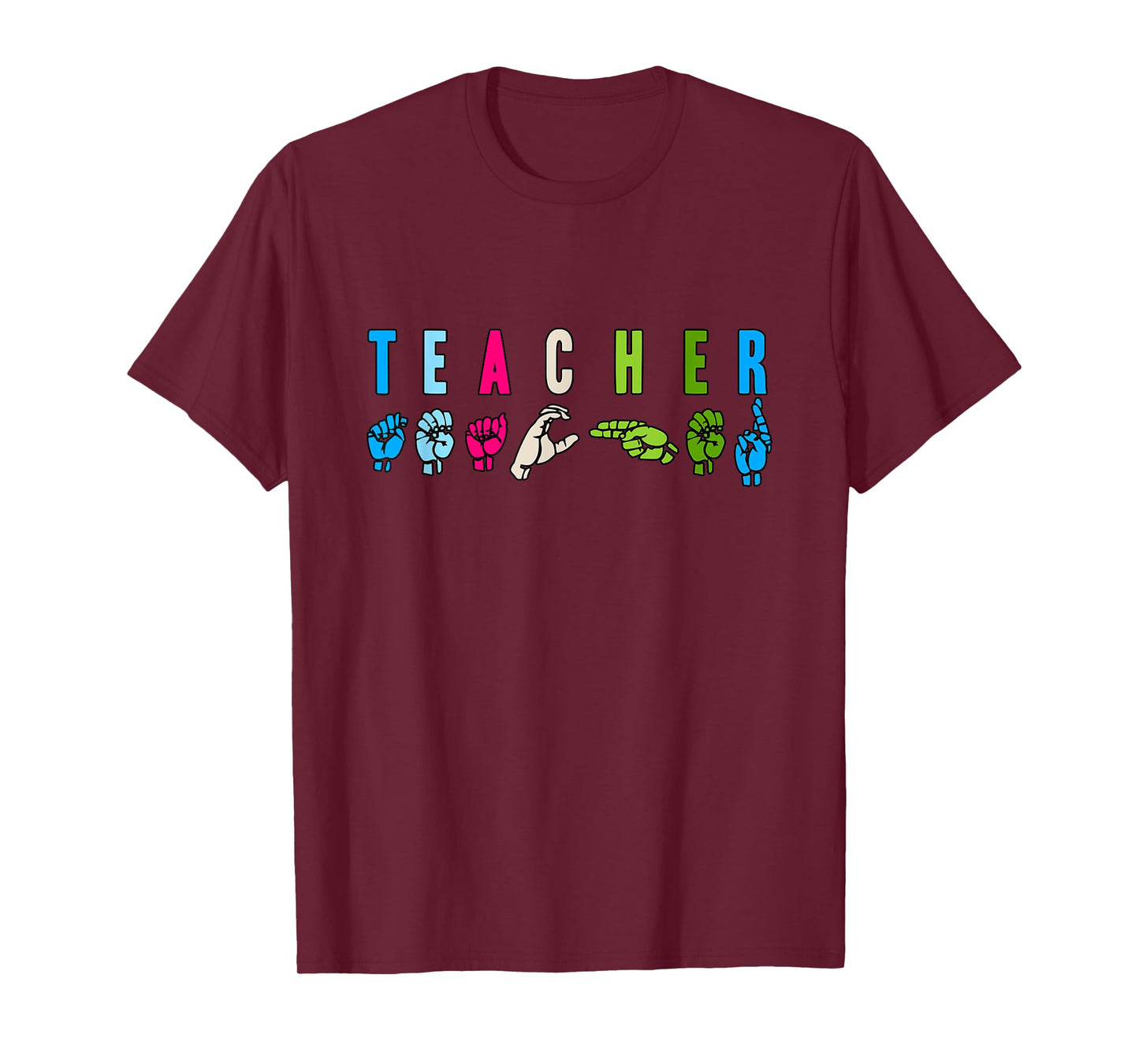 Proud Teacher ASL Sign Language Gestures T-Shirt