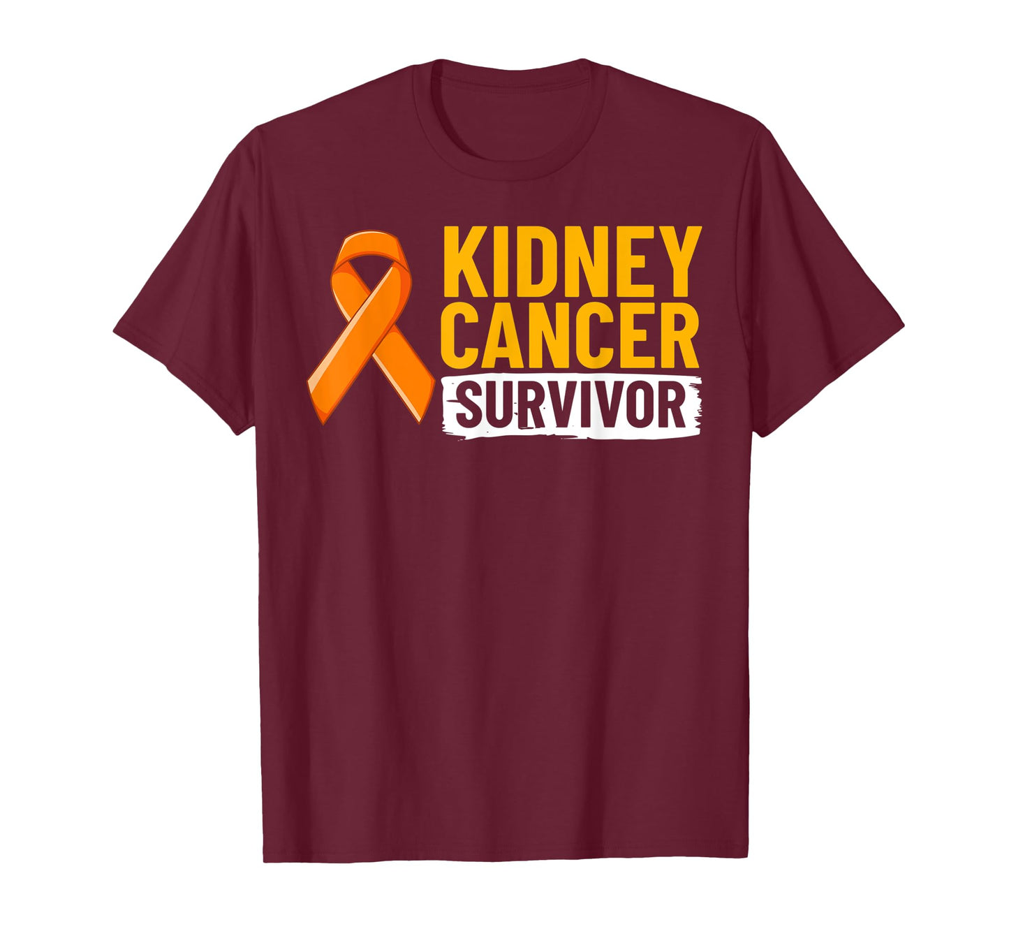 Kidney Cancer Orange Ribbon Awareness Survivor T-Shirt