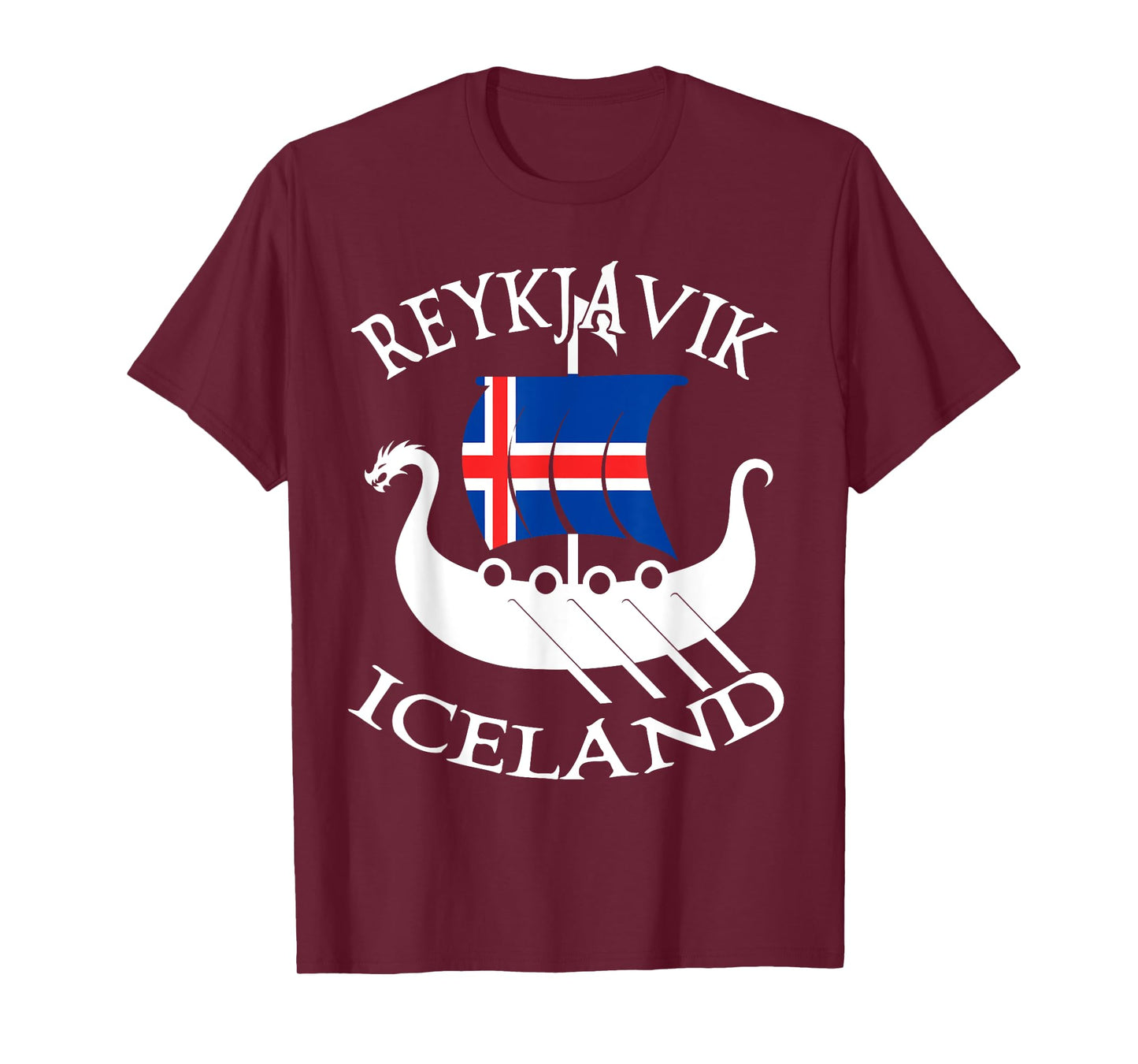 Reykjavik Viking Boat Iceland T-Shirt