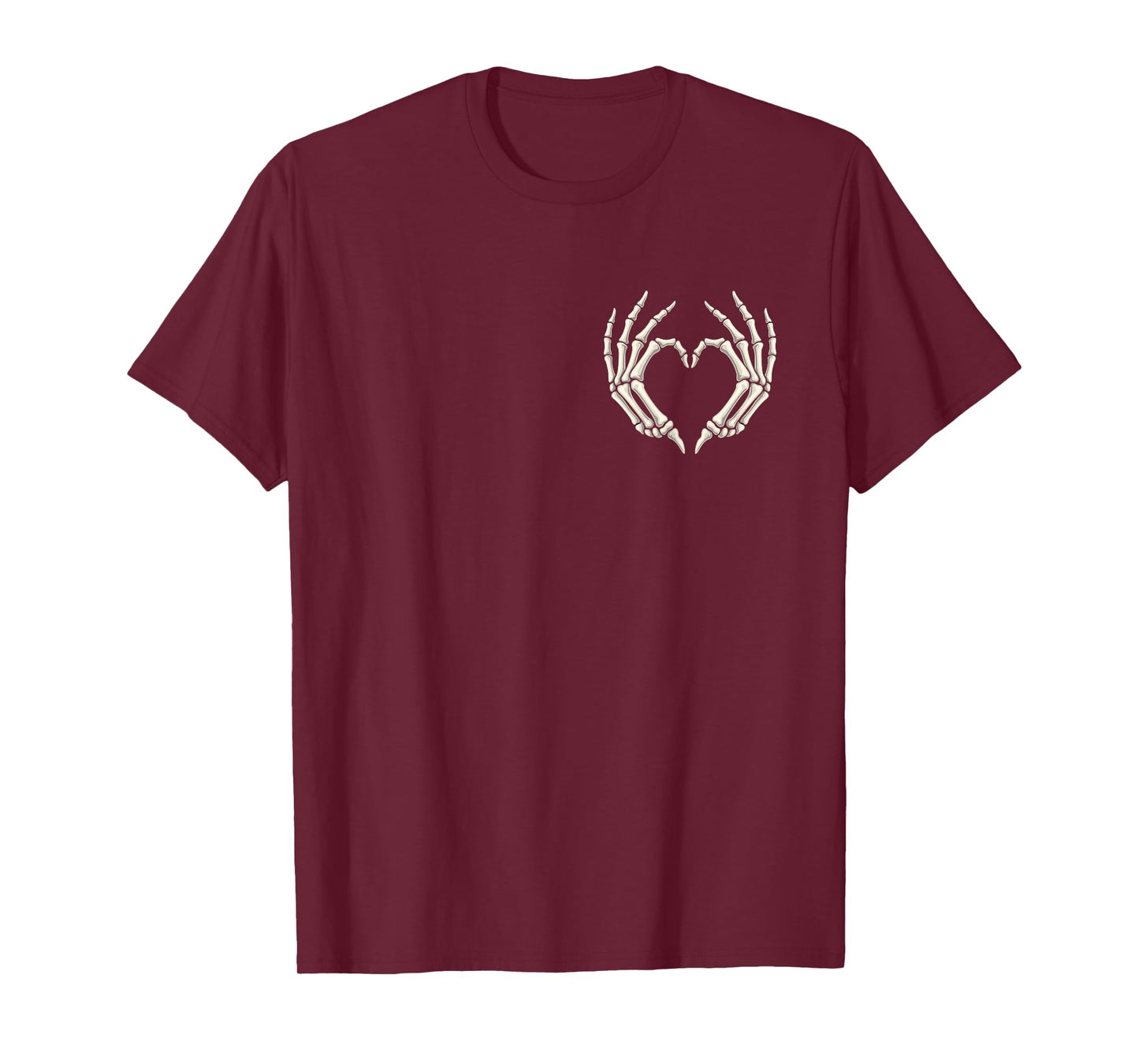 Vintage Skeleton Hands Heart Sign Halloween Costume T-Shirt