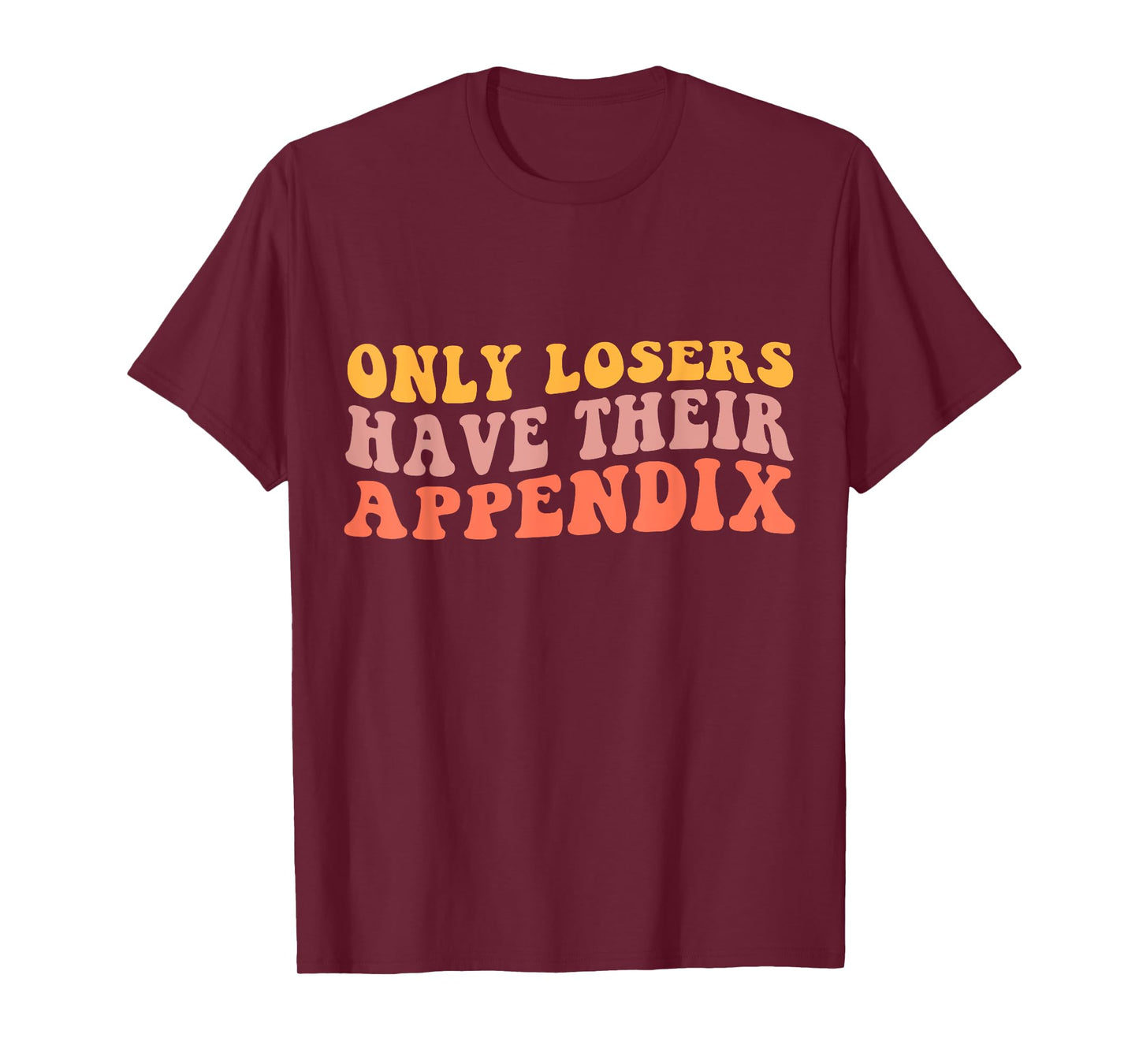 Appendix Surgery Gifts Funny Appendix Removal T-Shirt - Unisex Adults, Black, Small