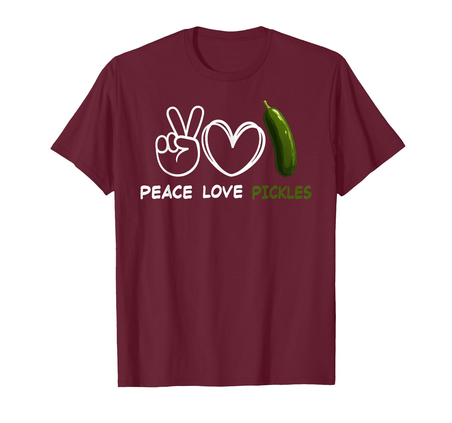Peace, Love Pickles Retro Pickles Lover Food Lover T-Shirt