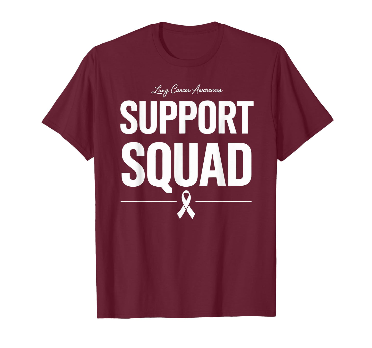White Ribbon Support Squad for Lung cancer Awareness T-Shirt