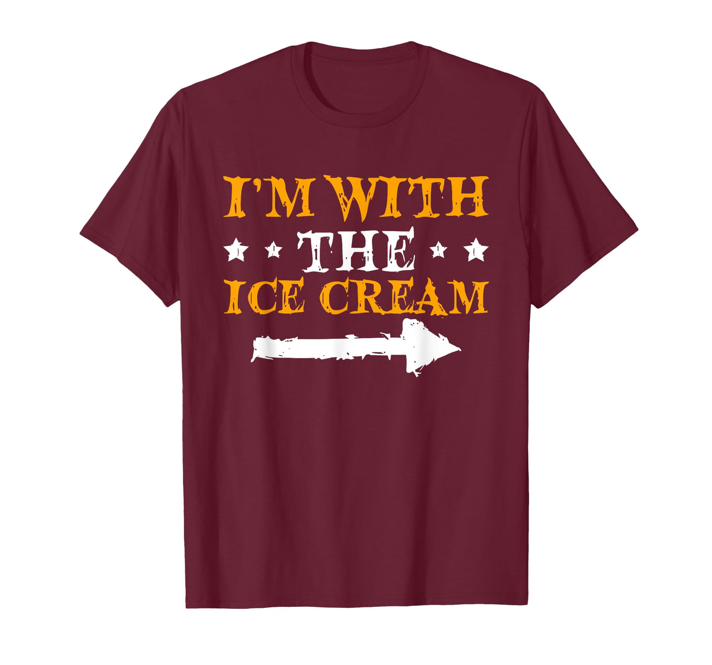 I'm With The Ice Cream Funny Couple Halloween Men Women T-Shirt