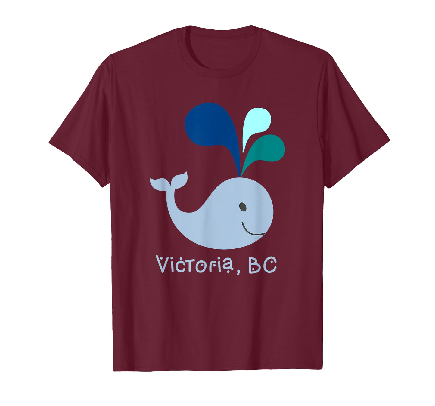 Victoria BC Canada Cute Whale Lover Cartoon T-Shirt