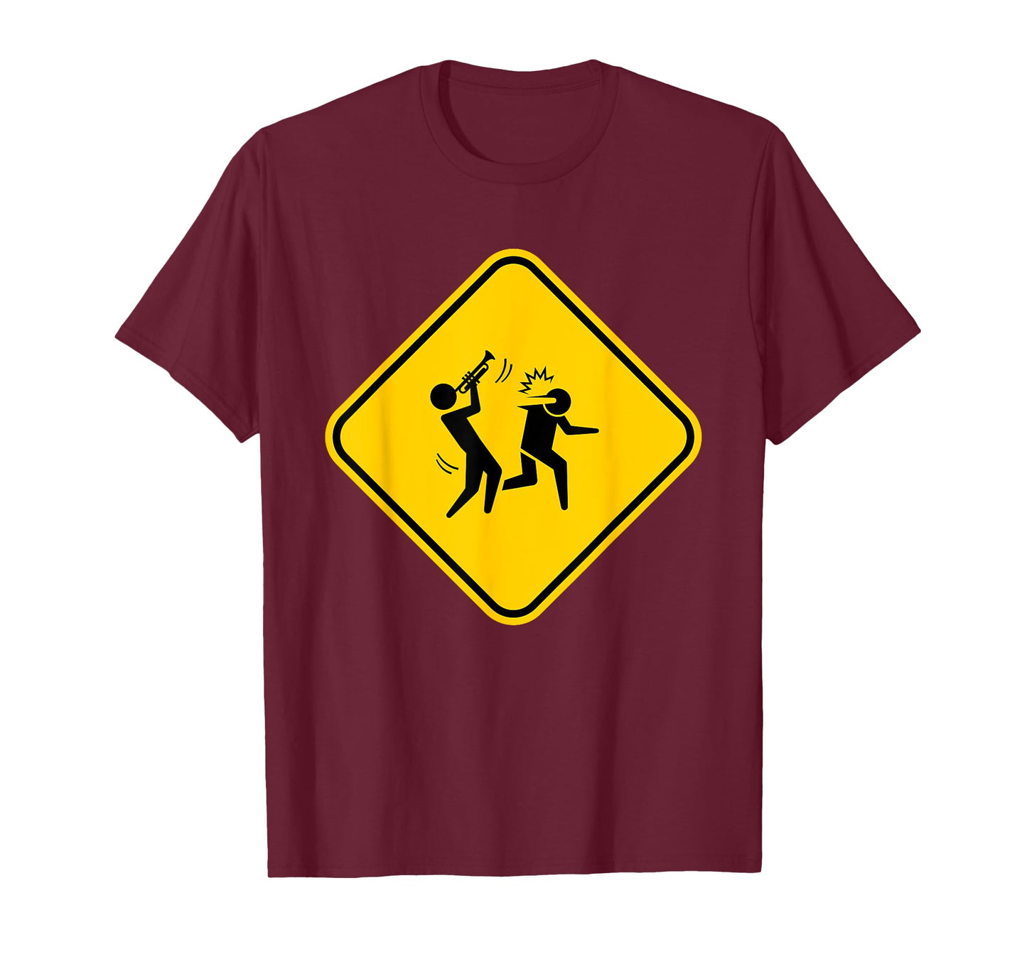 Warning Sign Trumpet Funny Trumpeter Instrument Lover Outfit T-Shirt