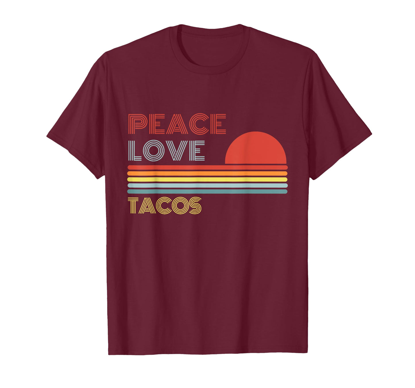 Peace Love Tacos Retro Vintage T-Shirt