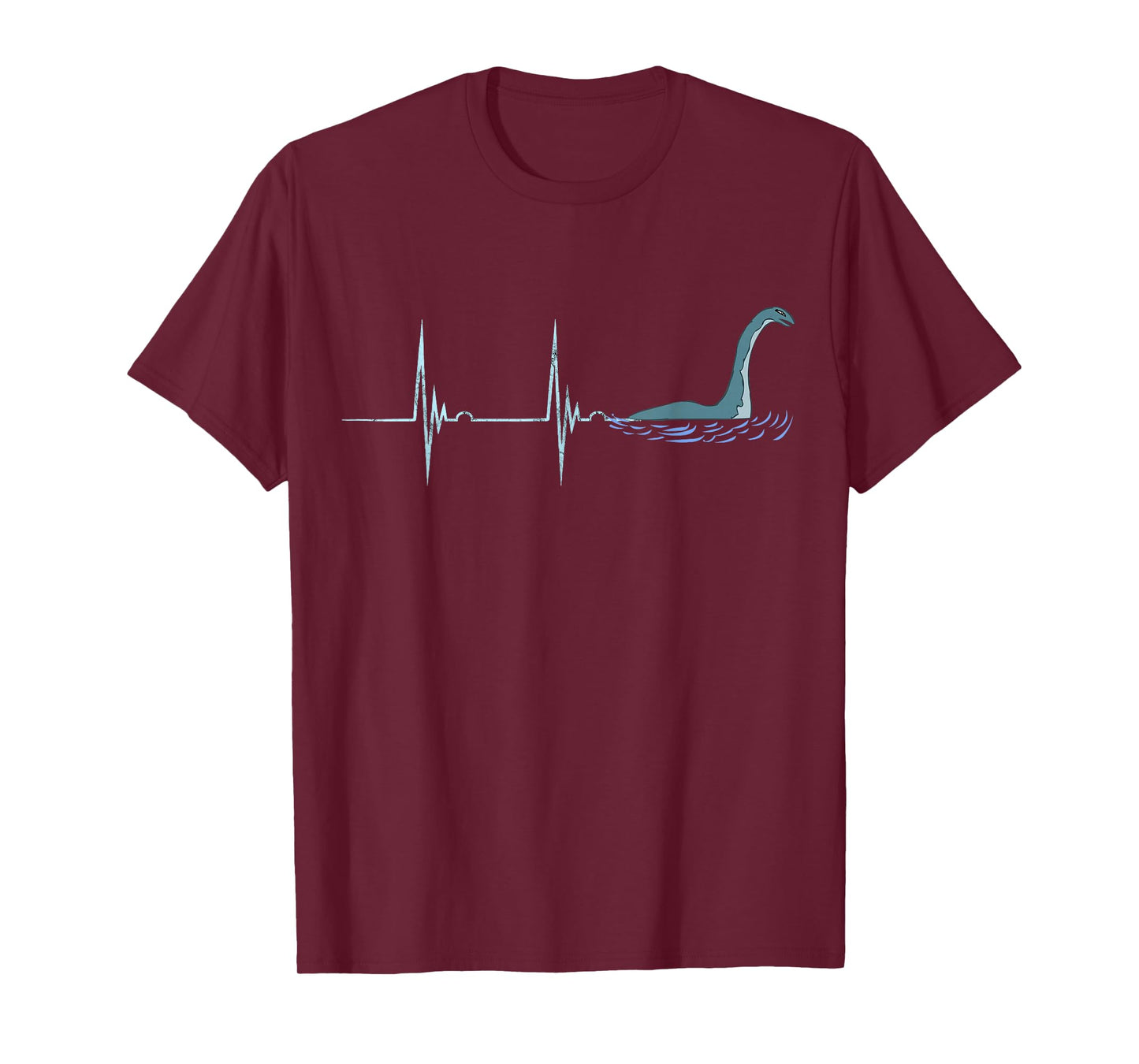 Nessie Loch Ness Heartbeat EKG Pulseline Sea Monster T-Shirt