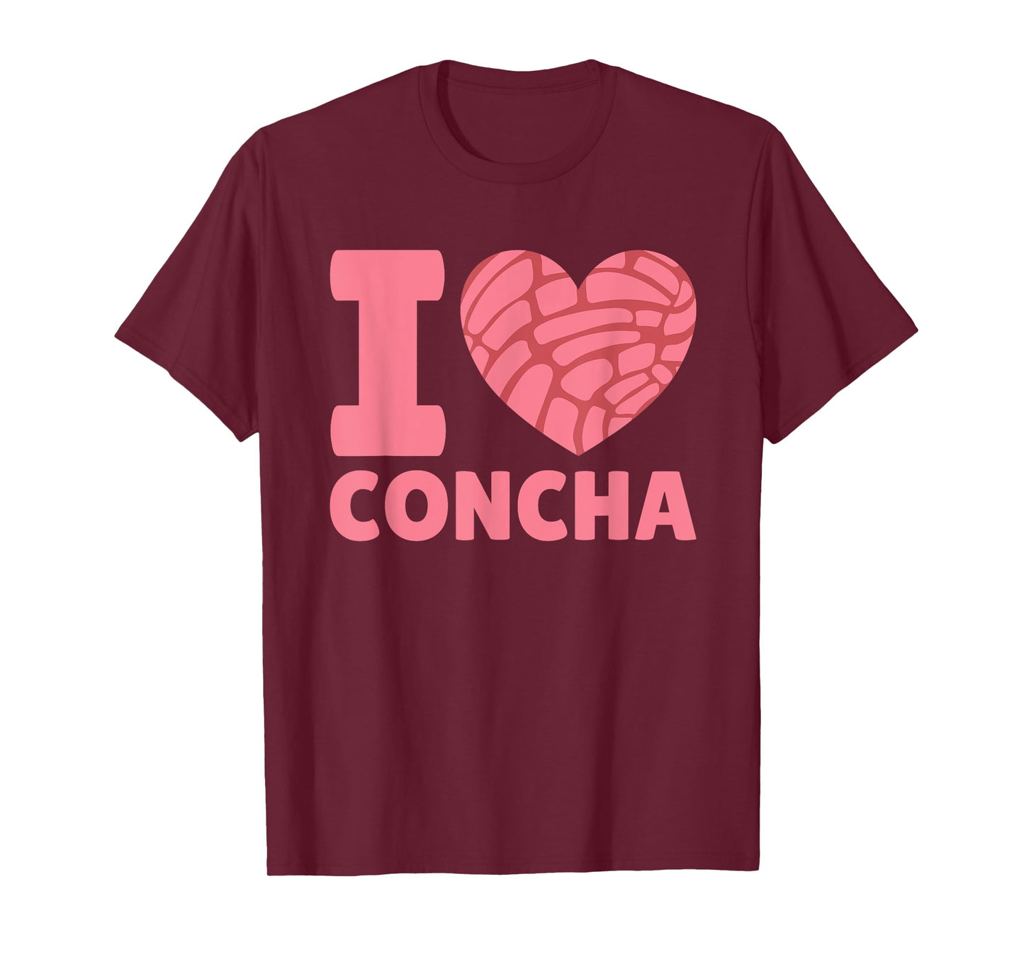 I Love Concha Mexican Sweet Bun Heart Concha T-Shirt