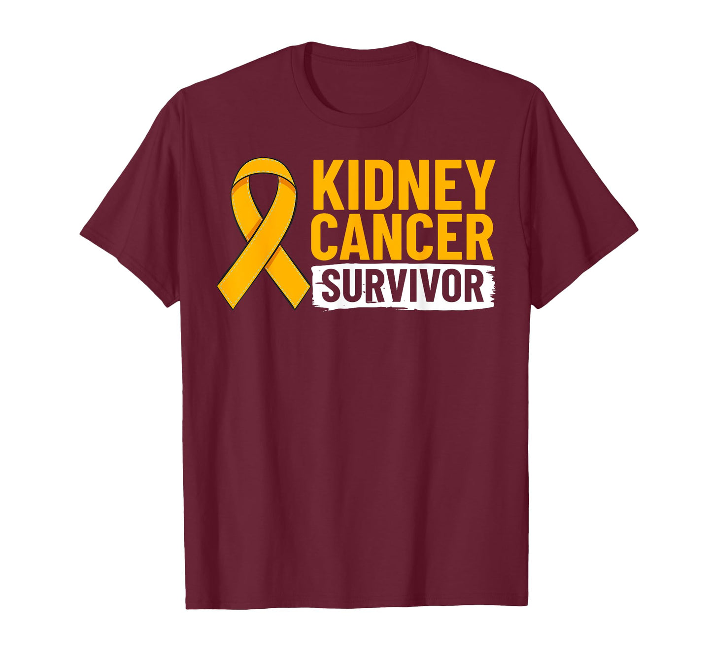 Kidney Cancer Orange Ribbon Awareness Survivor T-Shirt