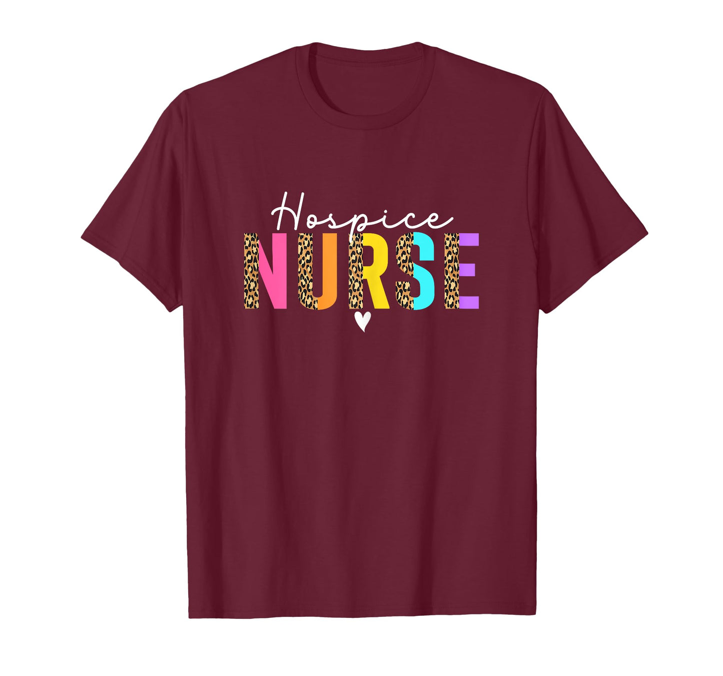 Hospice Nurse Nursing For Women Hospice Care Half Leopard T-Shirt
