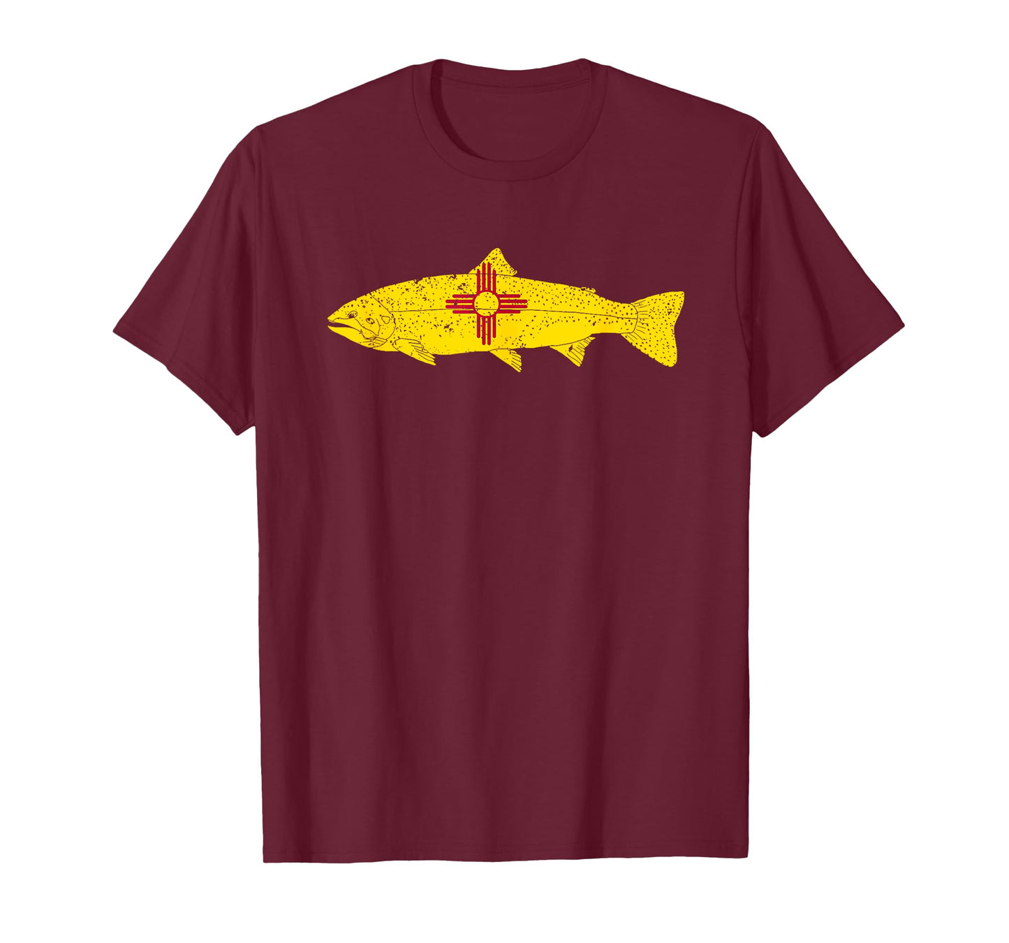 State of New Mexico Fishing Flag - Vintage Fish Trout Tee T-Shirt