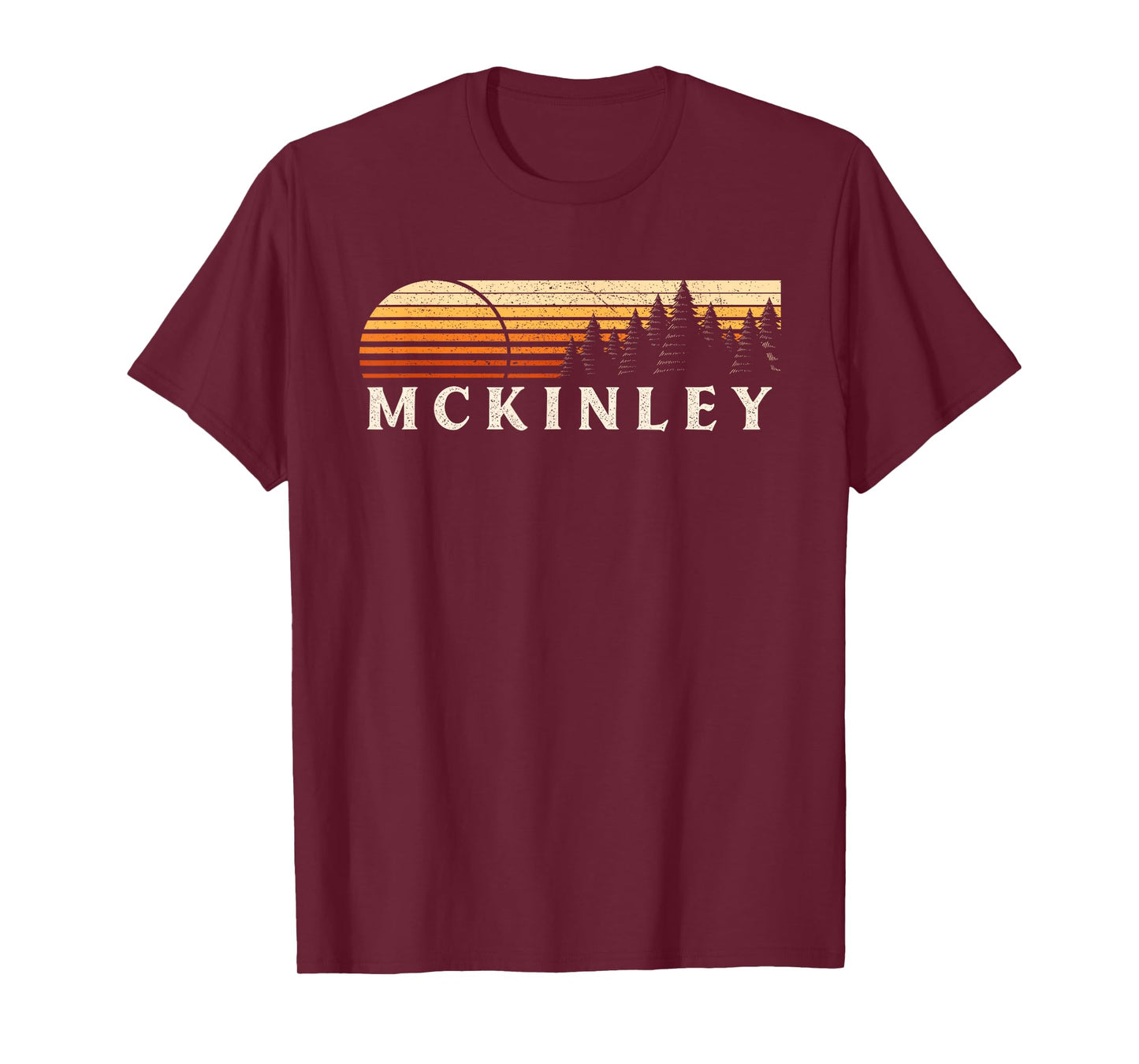 McKinley, VA Vintage Evergreen Sunset Eighties Retro T-Shirt