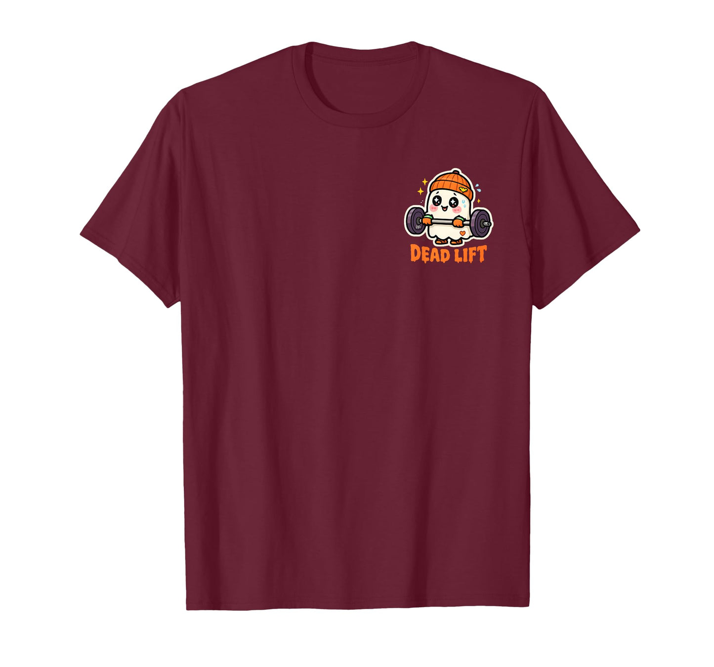 Dead Lift Funny Ghost Gym Halloween Weightlifting Pocket T-Shirt
