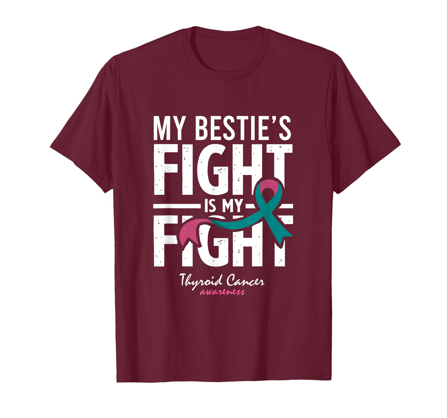 Thyroid Cancer Bestie Warrior Support Friend T-Shirt