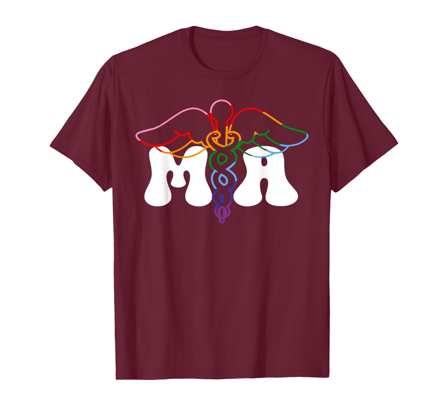 LGBTQ MA Nurse Medical Assistant Gay Pride Medical Rainbow T-Shirt