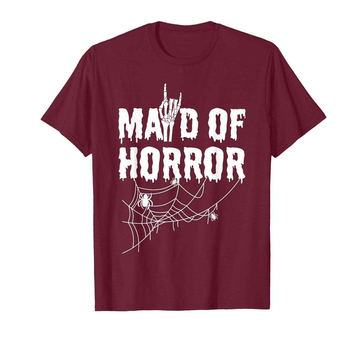 Maid Of Horror Bride Bridesmaid Halloween Bachelorette T-Shirt
