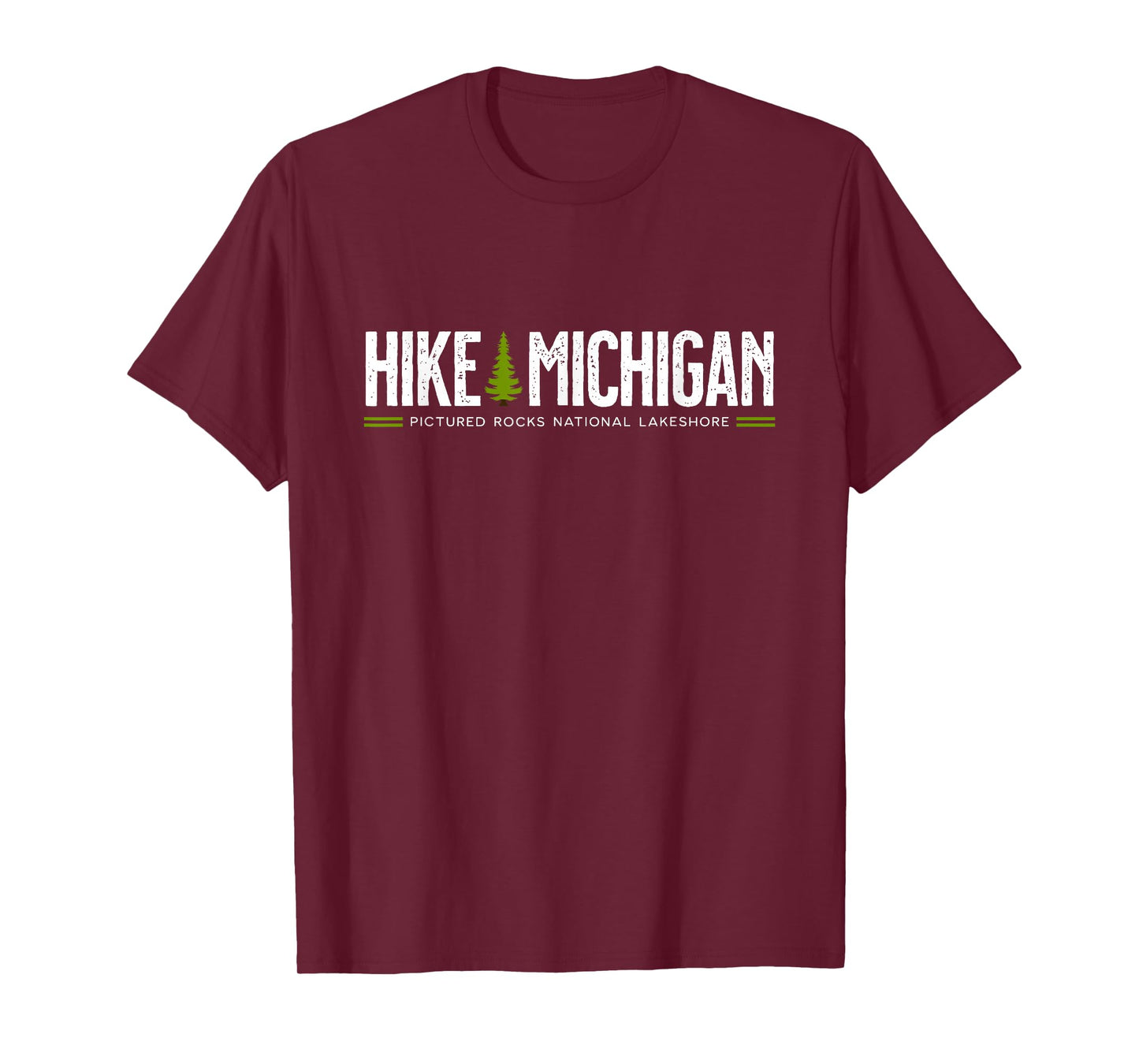Michigan Pictured Rocks Lakeshore Hike Tree Retro Graphic T-Shirt