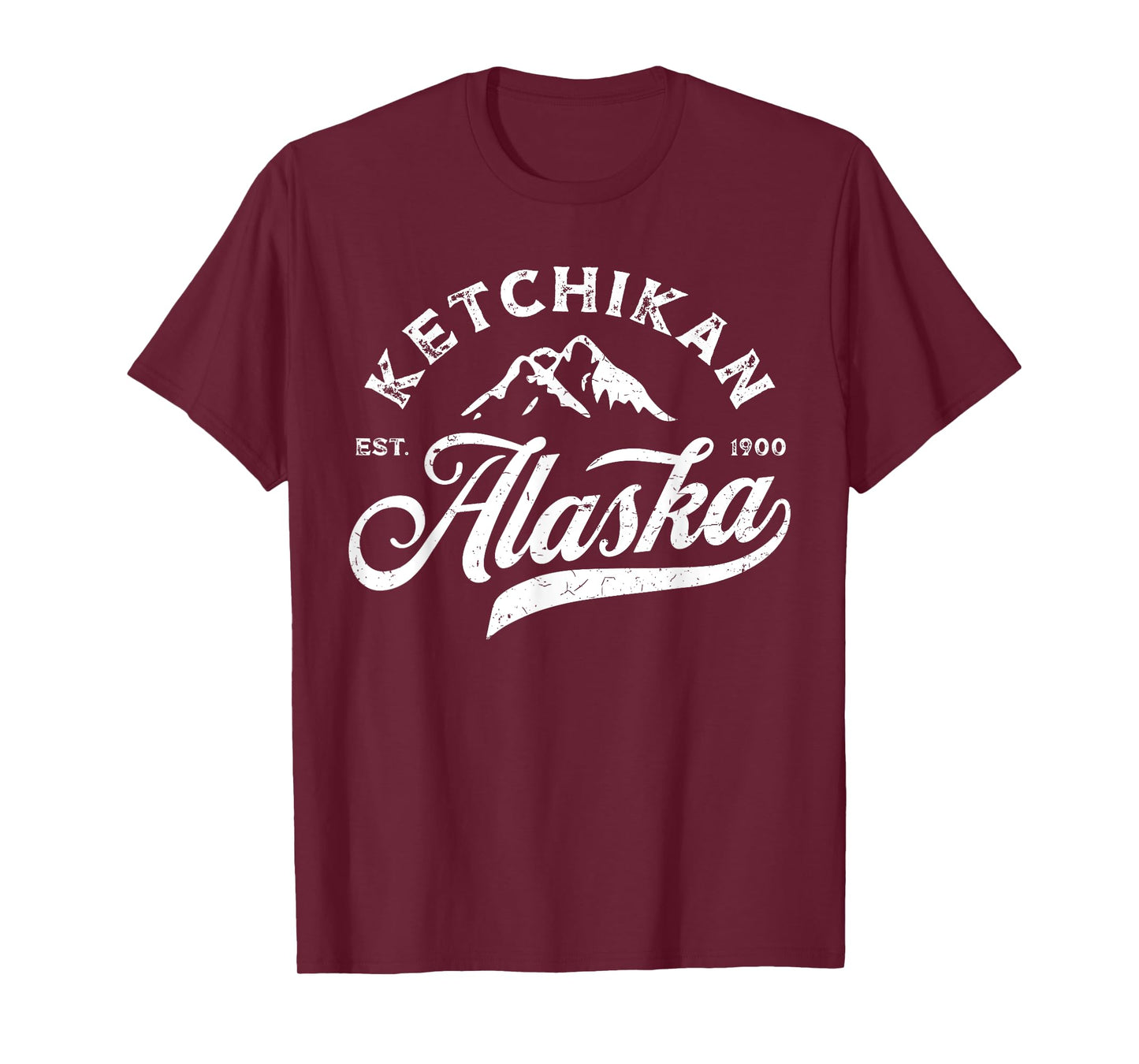 Ketchikan Alaska AK Mountains Vintage Vacation Souvenir T-Shirt