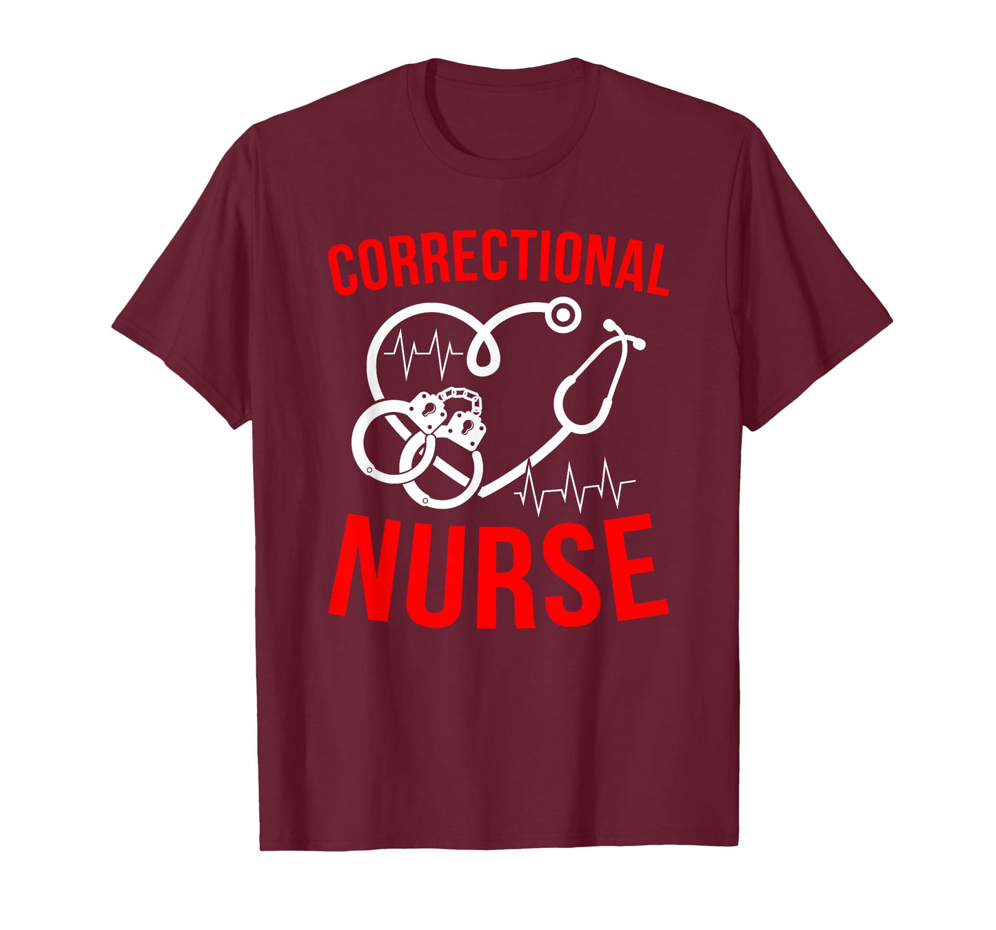 Correctional Nurse Prison Nurse Heart Correctional Nursing T-Shirt