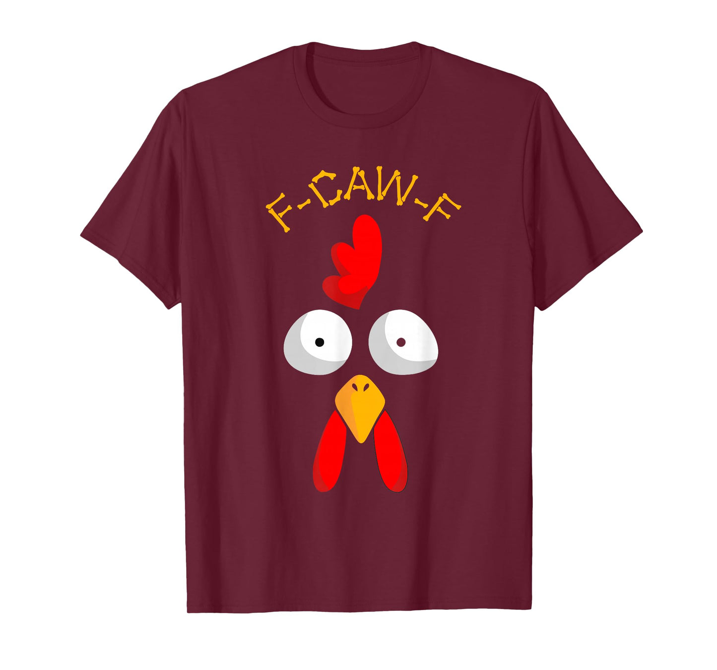 Funny F-Caw-F Turkey Face FCAWF Funny Thanksgiving Bird Crow T-Shirt