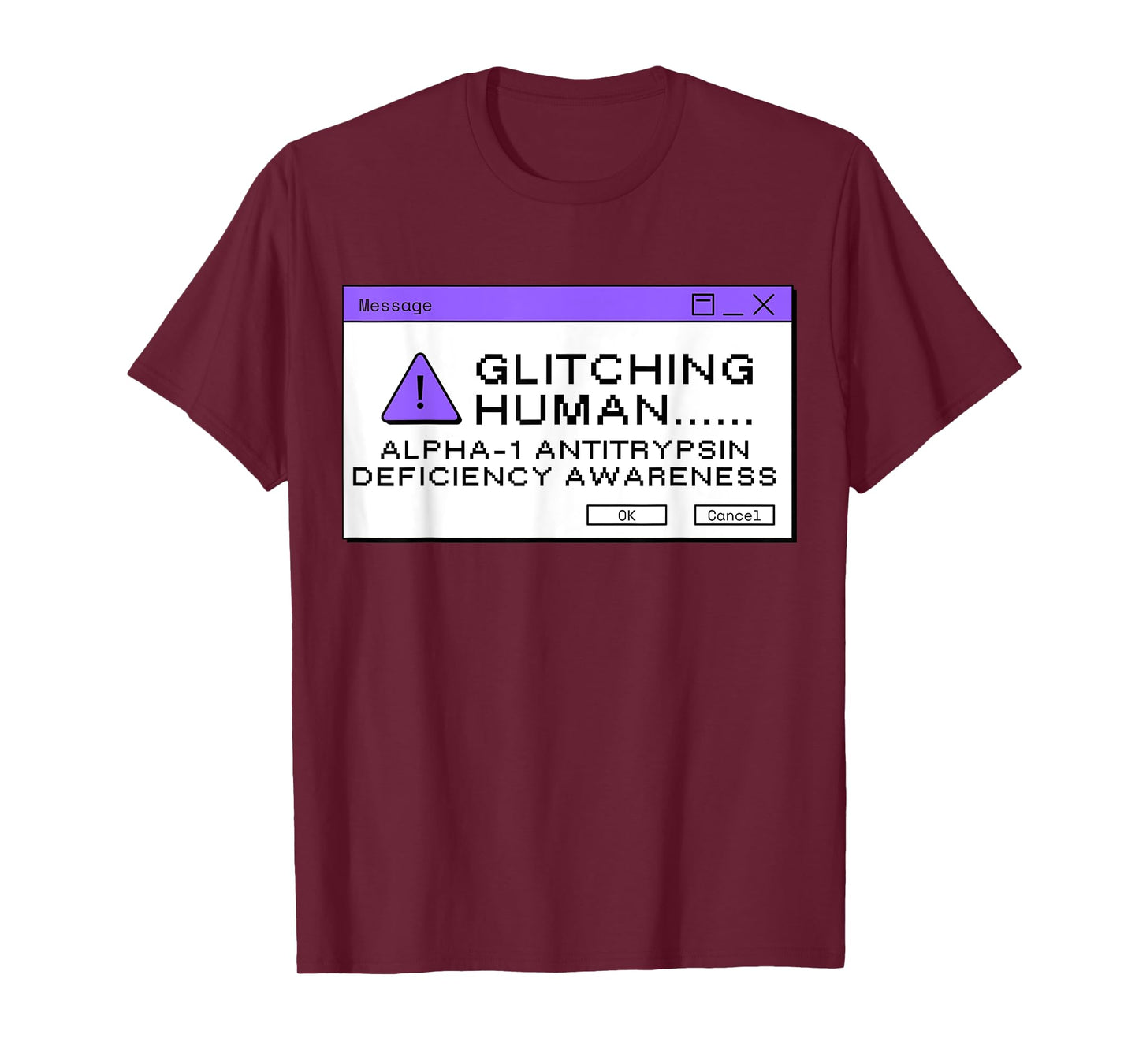 Glitching Human Alpha-1 Antitrypsin Deficiency T-Shirt