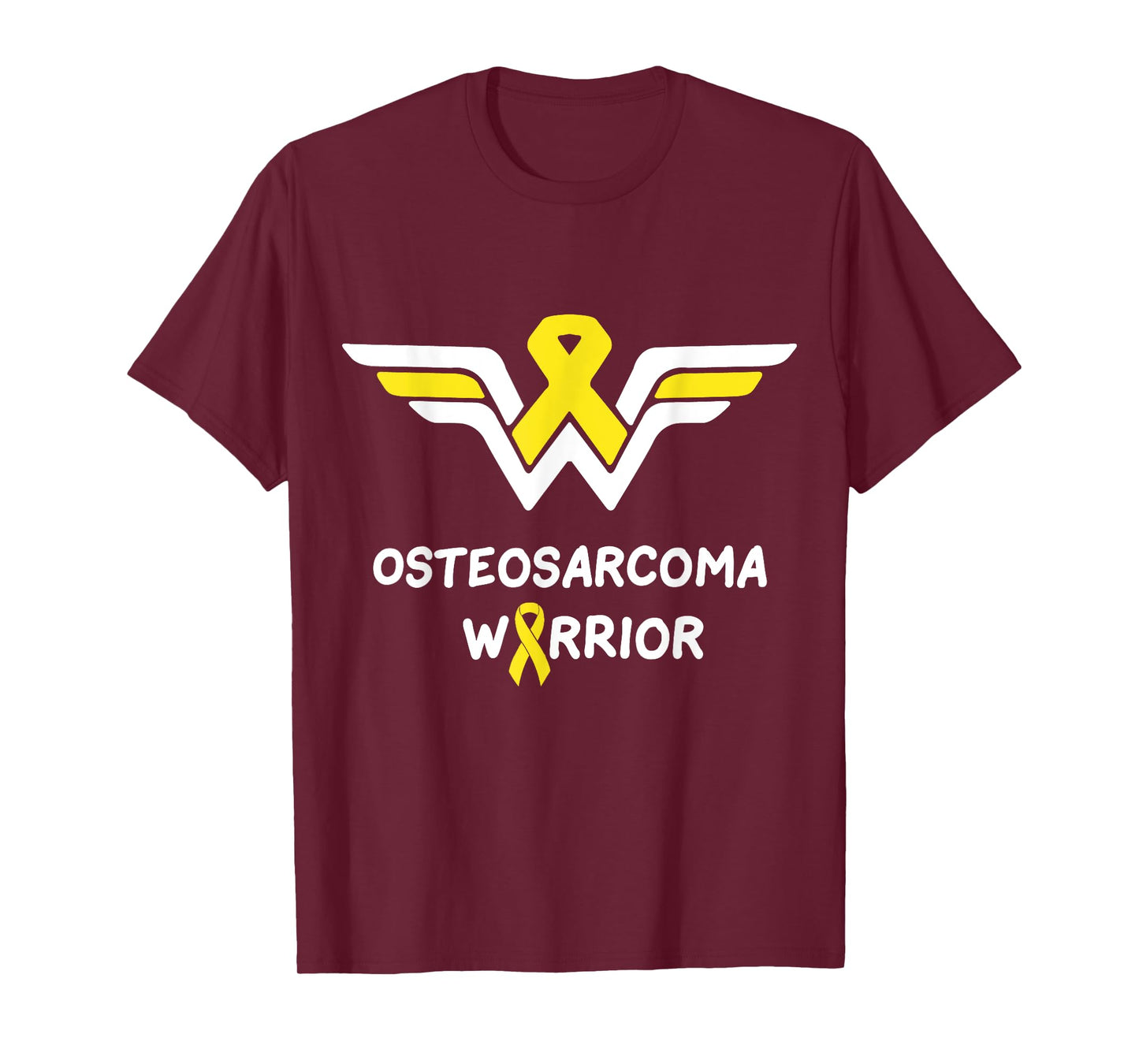Osteosarcoma Awareness Warrior Support Yellow Ribbon Gifts T-Shirt