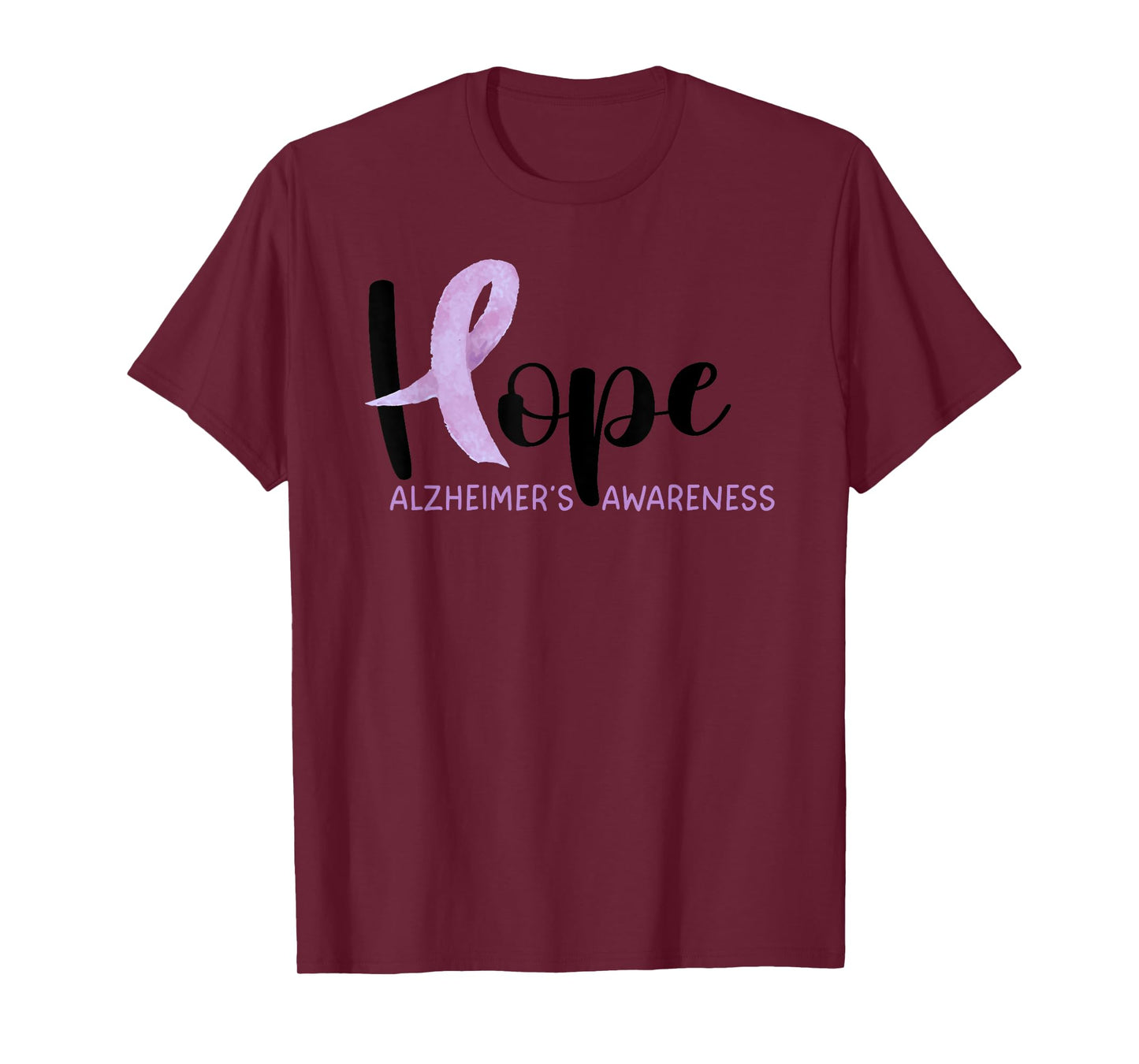 Hope Alzheimers Awareness I Wear Purple For Dementia End ALZ T-Shirt