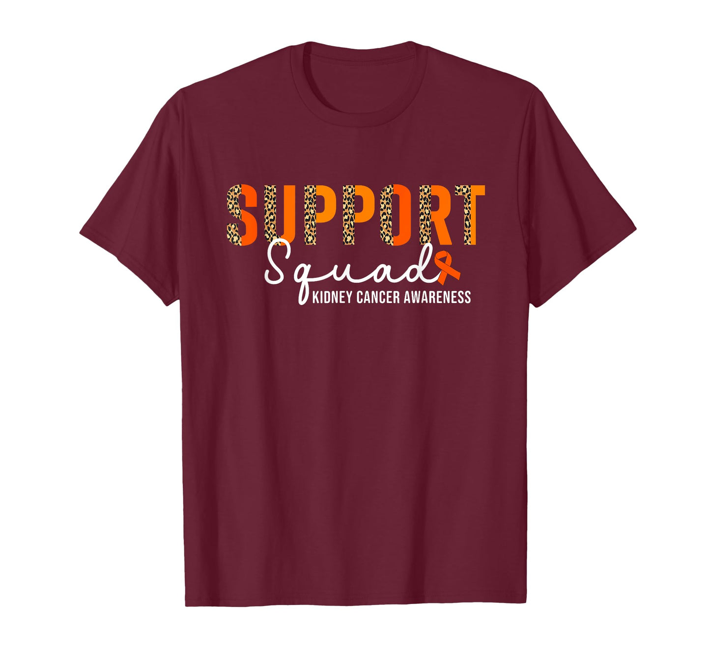 Support Squad Kidney Cancer For Women Ribbon Kidney Cancer T-Shirt