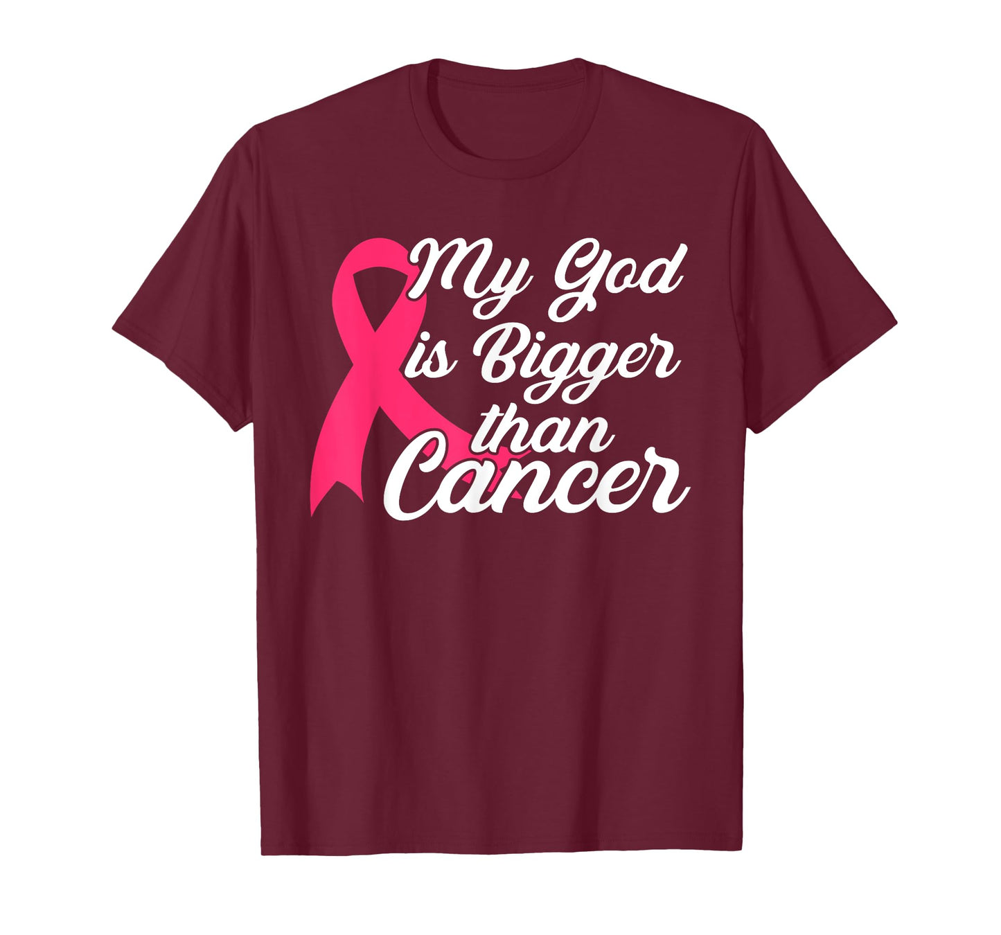 Cancer Treatment Quote Gift My God Is Bigger Than Cancer T-Shirt